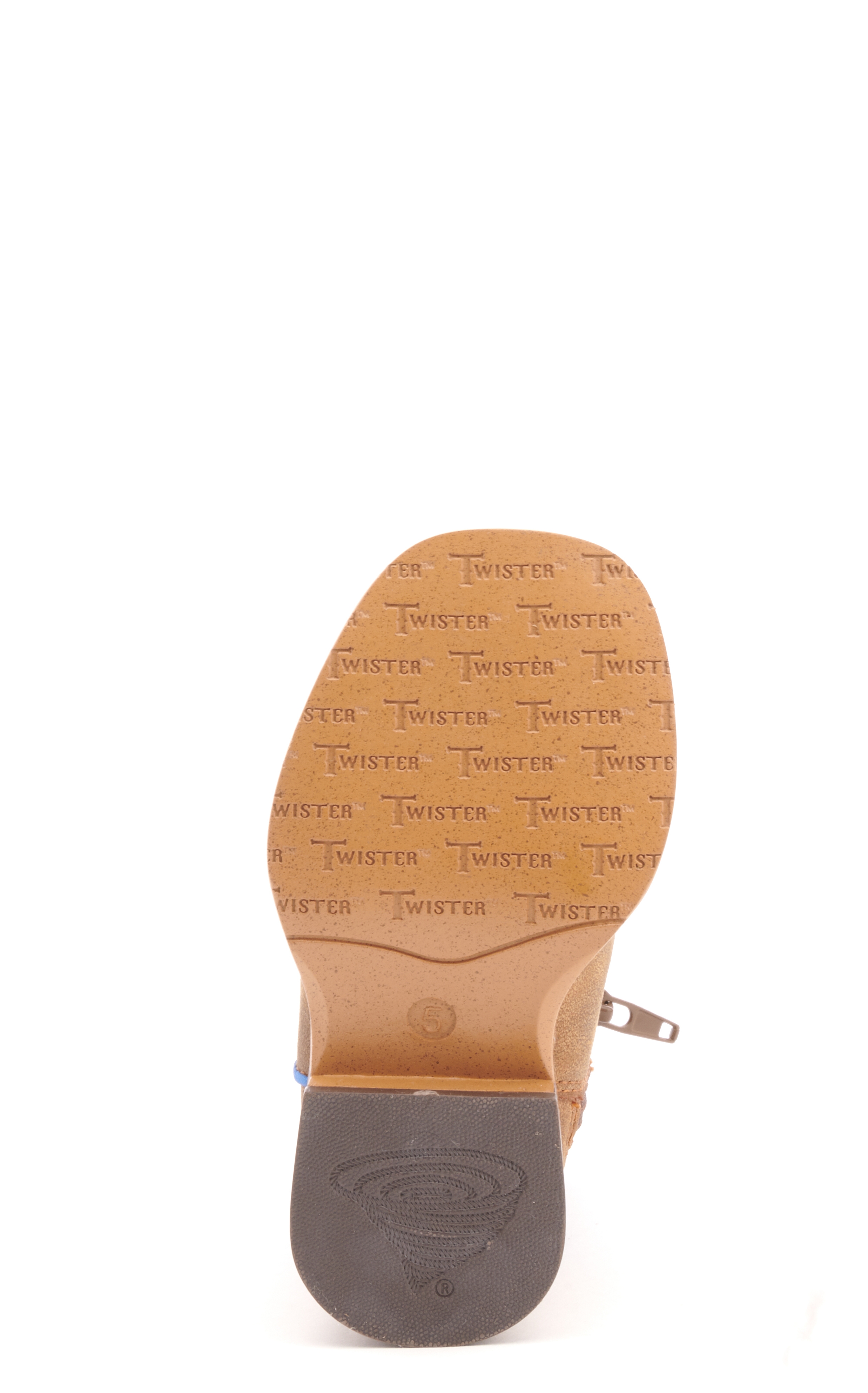 Twister Toddler Ben Baby Bucker Brown and Navy Square Toe Cowboy Boots - Image 1