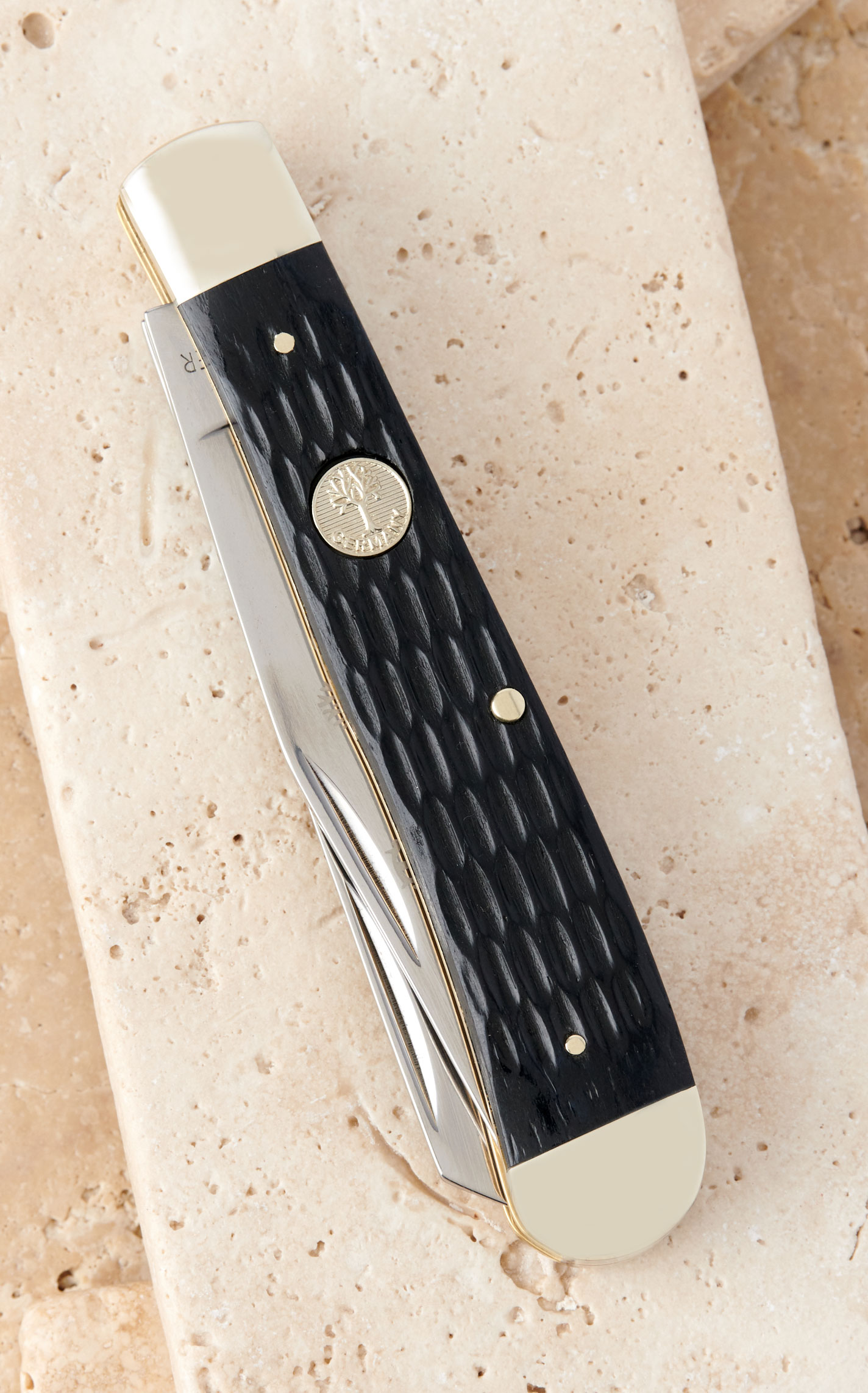 Tree Brand by Boker Traditional Series Black Bone Handle Trapper Pocket Knife - Image 3