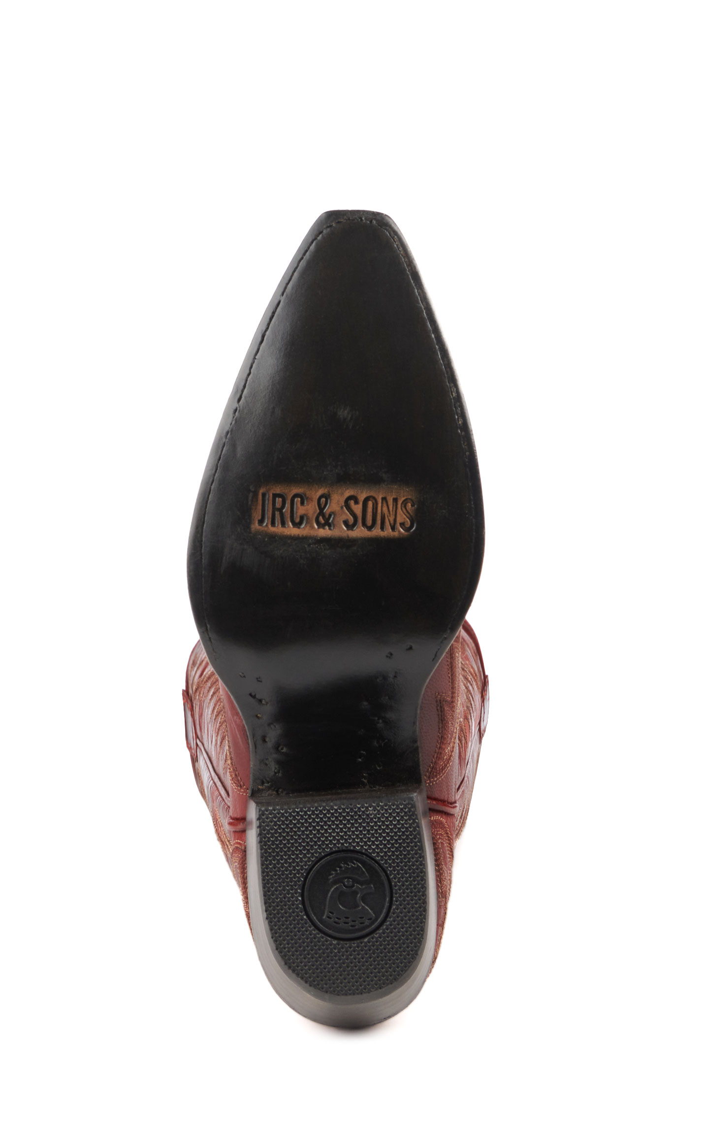 JRC & Sons Women’s Nancy Dark Red Snip Toe Tall Cowboy Boots - Image 1