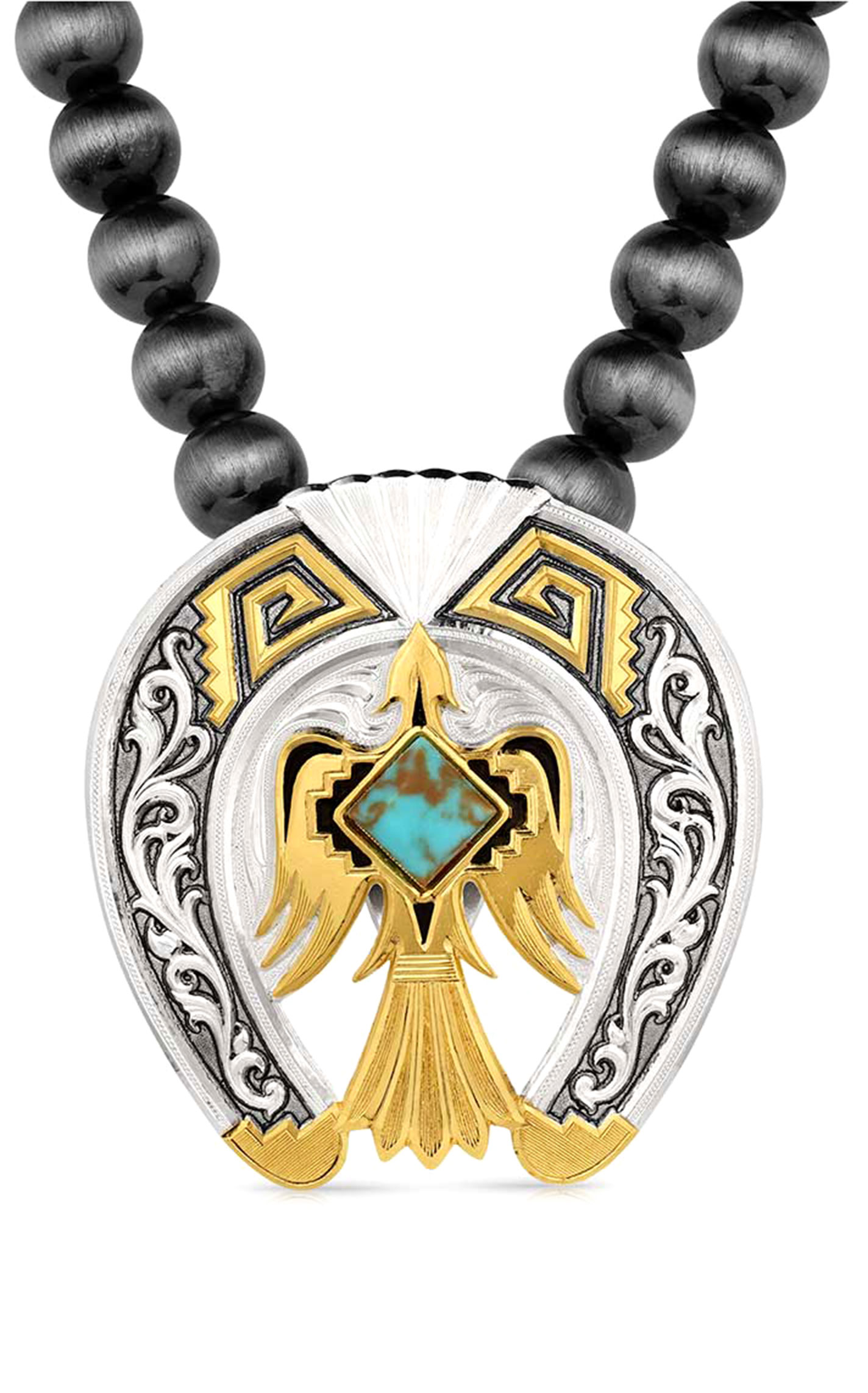 Montana Silversmiths Rise Above Beaded Pendant Necklace - Image 1