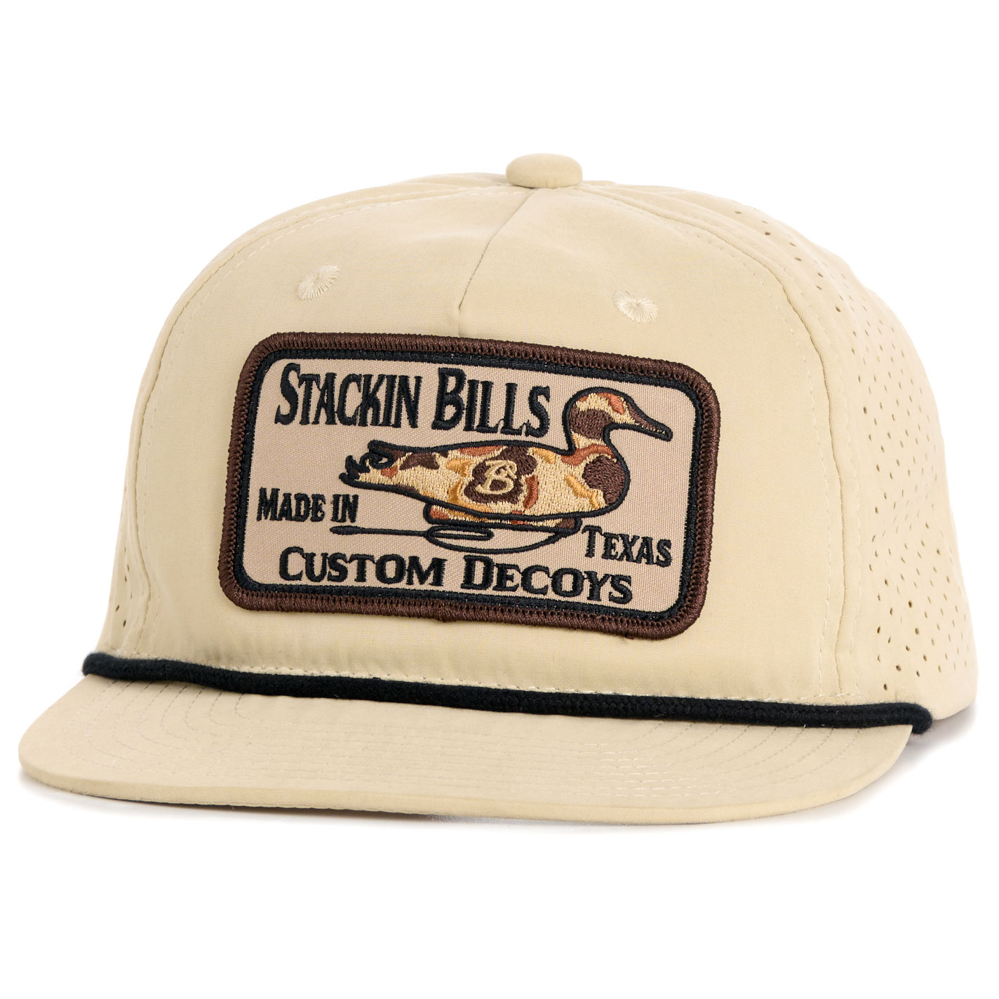 Stackin Bills Men's Latte Custom Decoy Logo Patch Cap - Image 1
