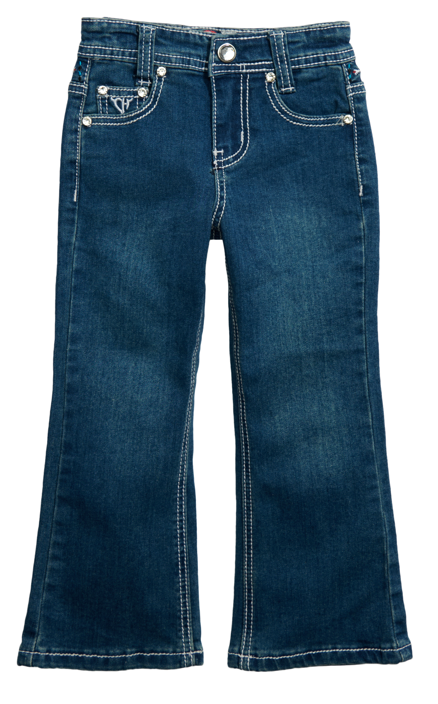 Cowgirl Hardware Toddler Girl's Aztec Embroidered Boot Cut Jeans - Image 1