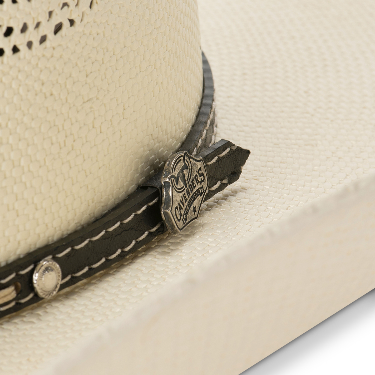 Cavender's Ranch Collection Ivory Bangora Vented Straw Cowboy Hat - Image 1
