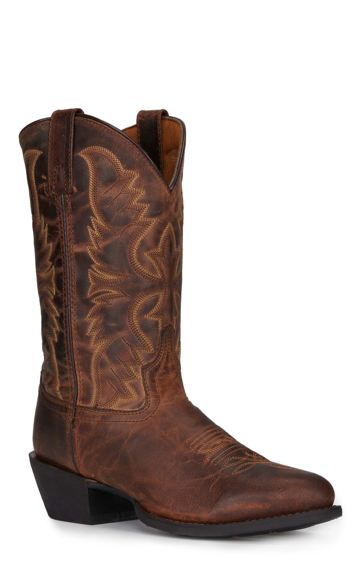 Laredo Men's Duster Tan Round Toe Cowboy Boots - Image 1