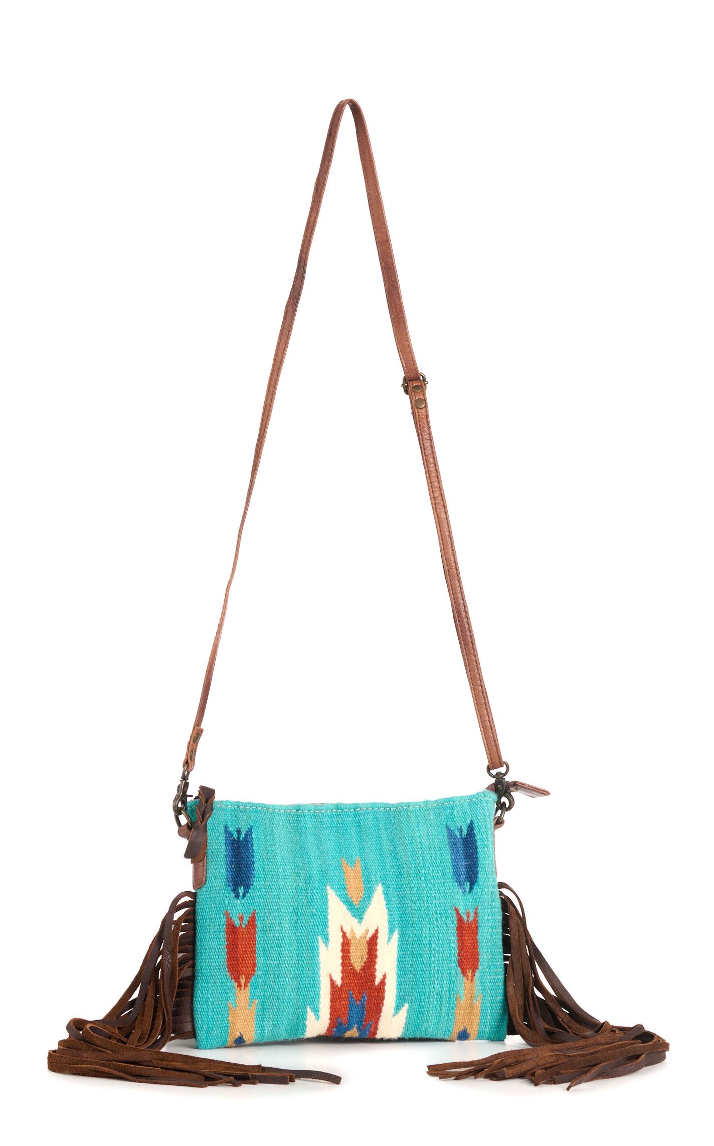 American Darling Laney Aztec Blanket Fringed Crossbody - Image 1