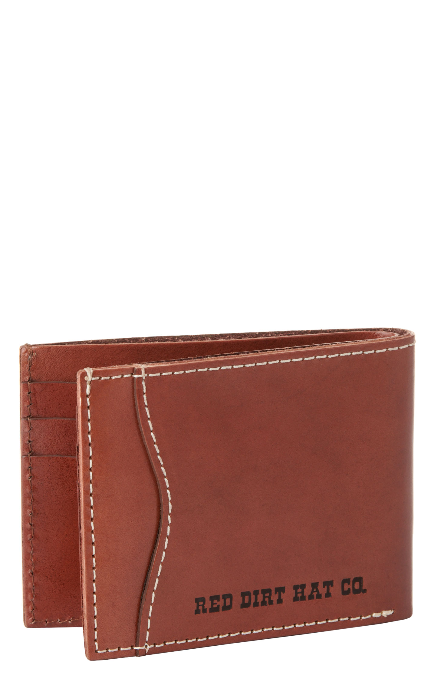 Red Dirt Hat Co. Caramel & White Leather Aztec Bi-Fold Wallet - Image 2