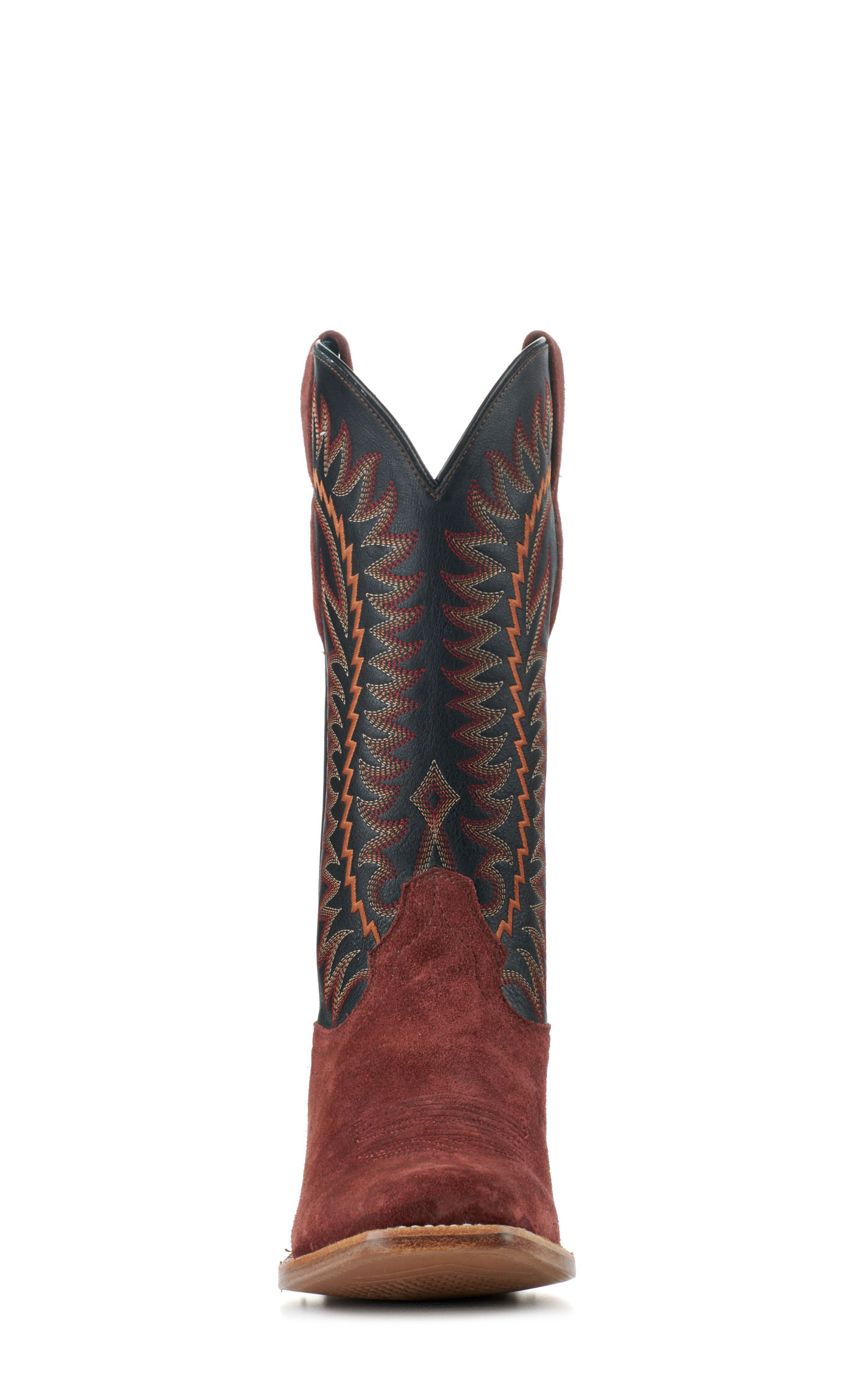 Ariat Men's Futurity Time Black and Mahogany Roughout TekStep Punchy Square Toe Cowboy Boots - Image 1