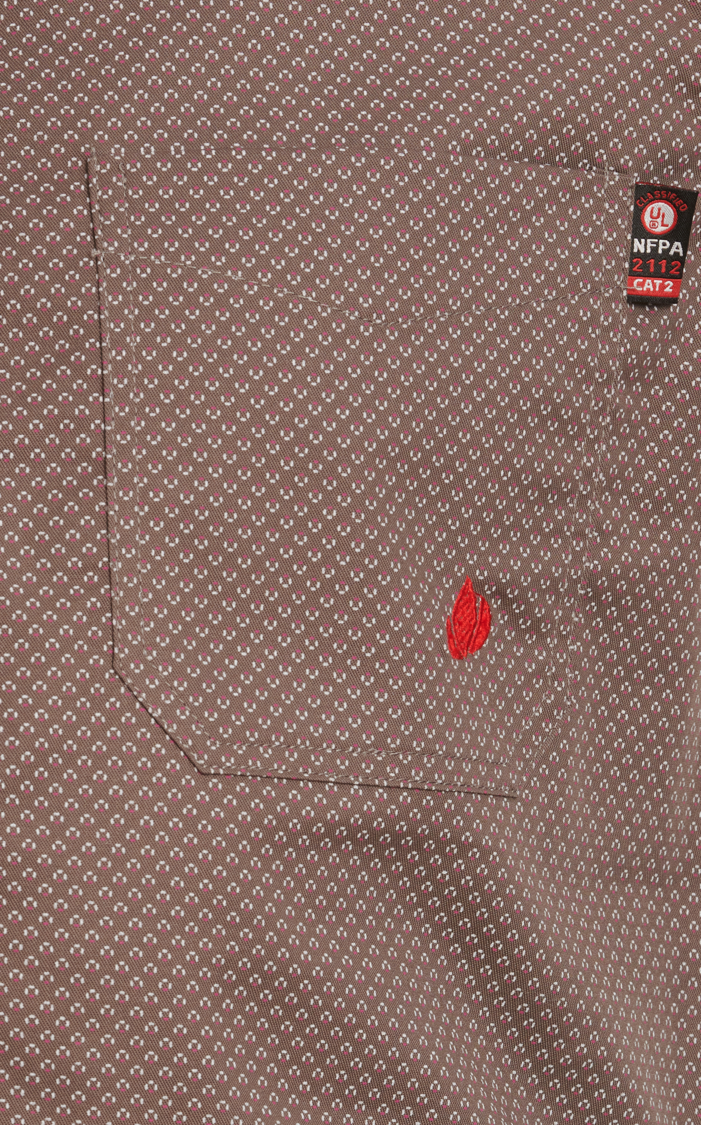 Forge Men's Dark Cement Geo Print FR Work Shirt - Image 1