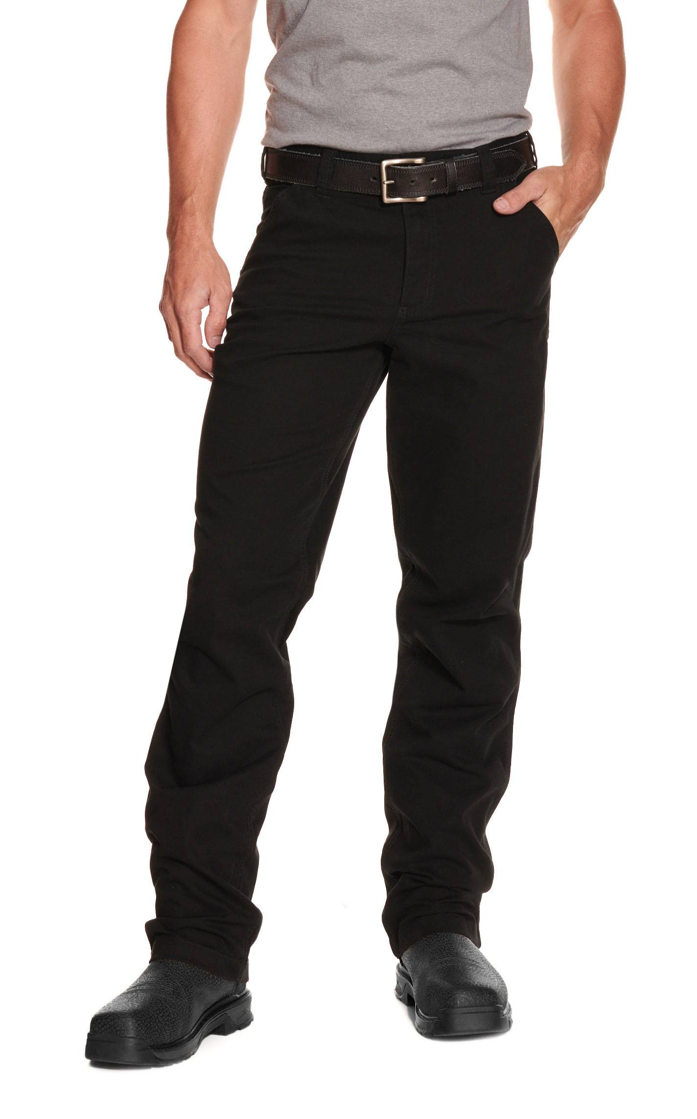 Carhartt Men's Black Rugged Flex Stretch Canvas Work Pants - Image 1