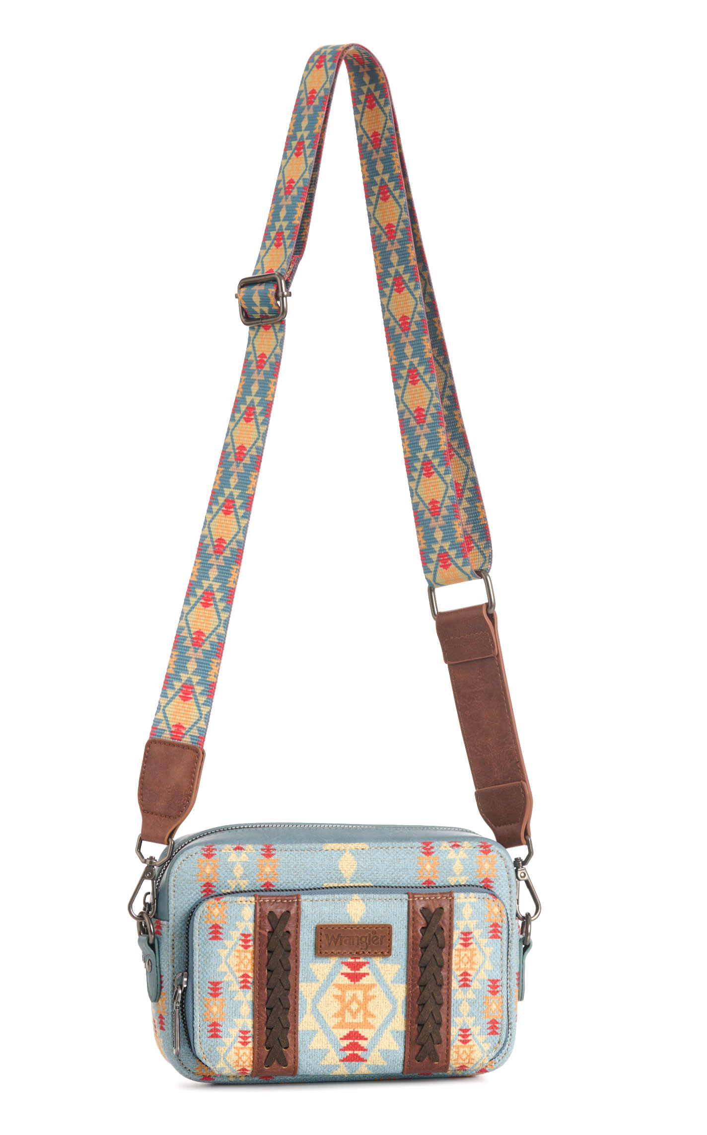 Wrangler Blue Skies & Sunrise Aztec Crossbody Camera Style Bag  - Image 1