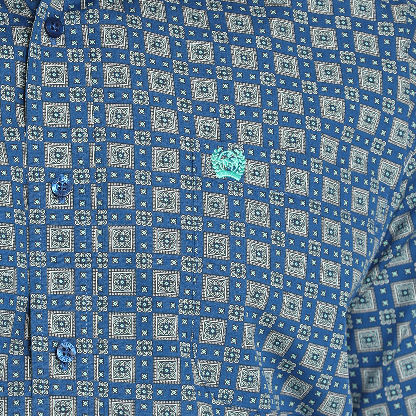 Cinch Men's Aegean Blue & Sea Geo Western Shirt - Image 1