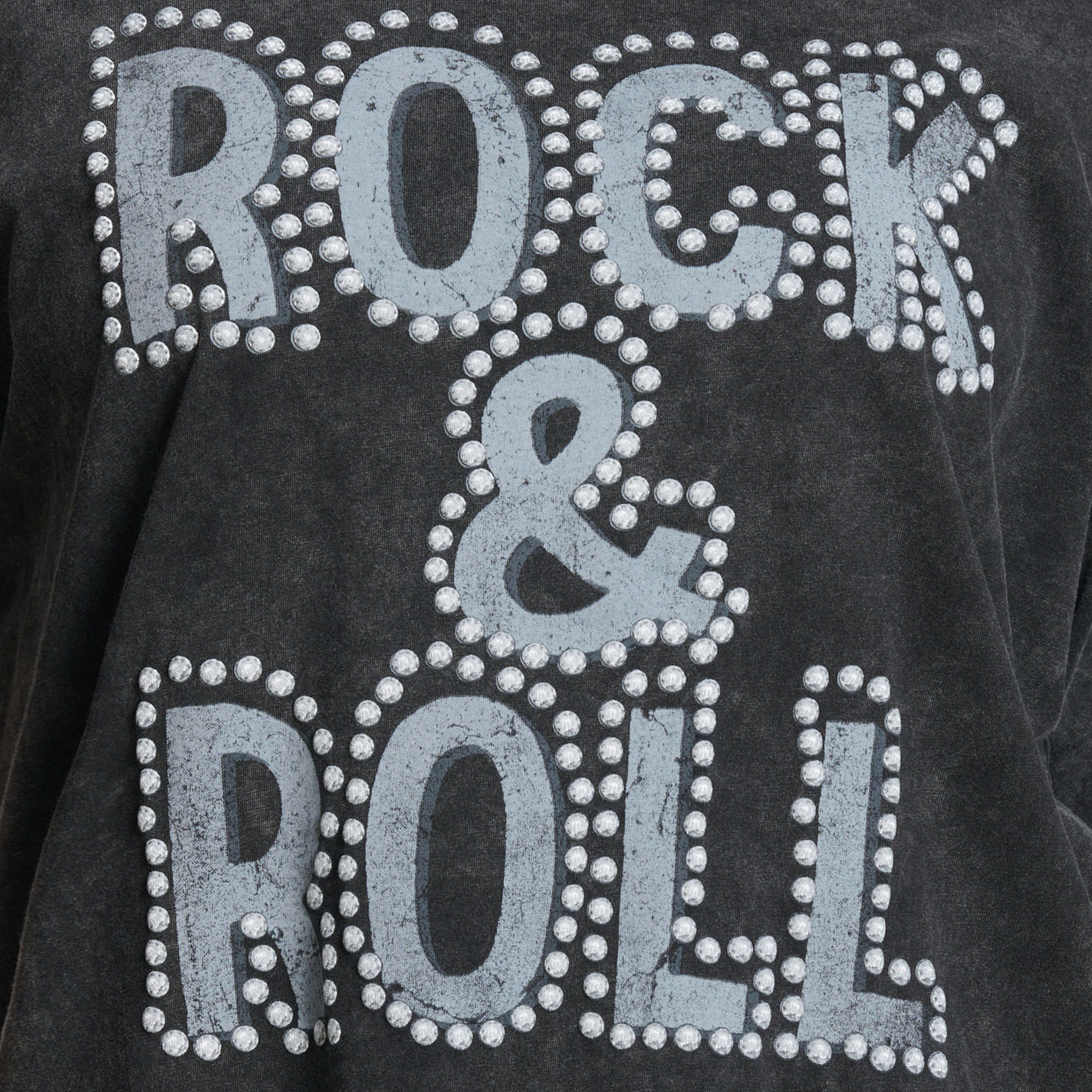 Zutter Women's Black Rock & Roll Puff Graphic T-Shirt - Image 1
