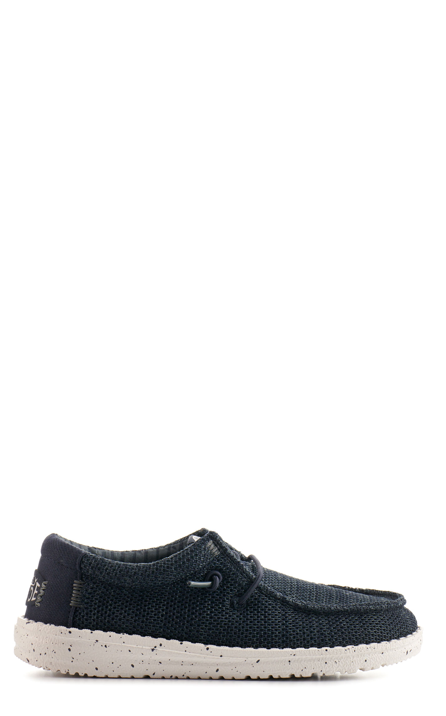 Hey Dude Youth Wally Stretch Sox Navy Moc Toe Casual Shoes - Image 1