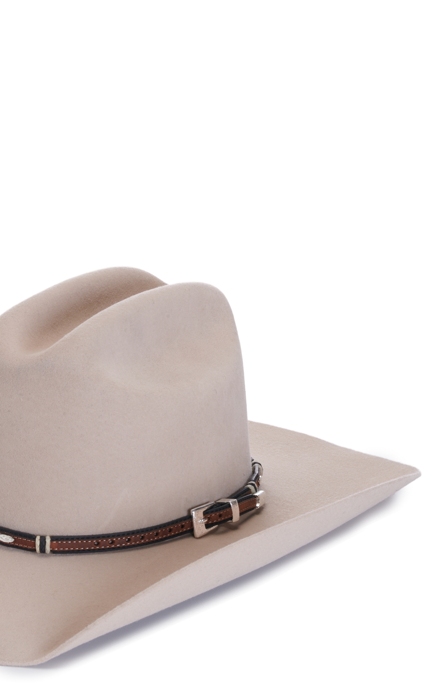 Leegin Leather Stockyards Black with Silver Buckle Hatband - Image 1