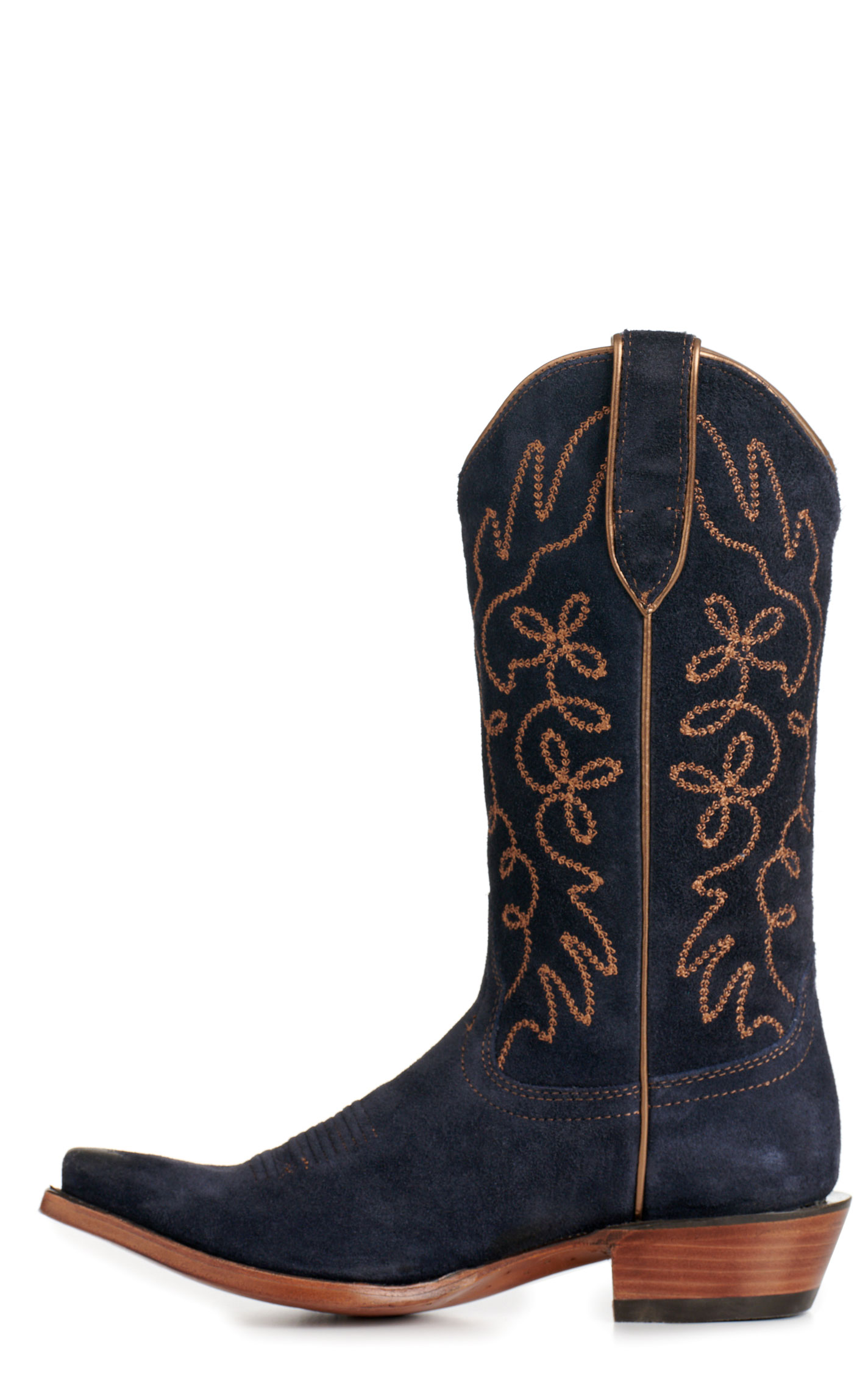 Ariat Women's Jukebox Blue Suede Snip Toe Cowboy Boots - Image 1