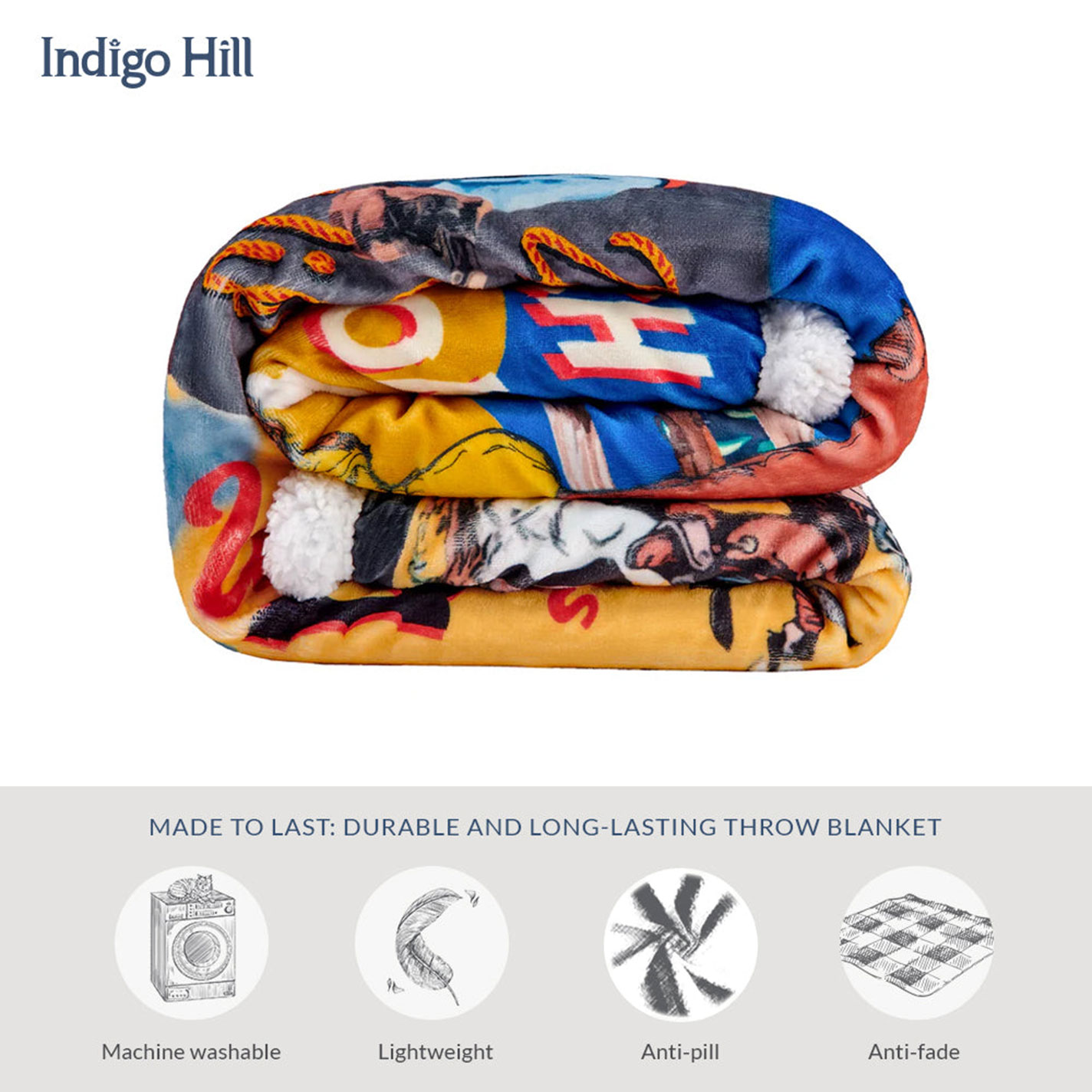 Indigo Hill Bandits & Heroes Campfire Sherpa Throw - Image 4