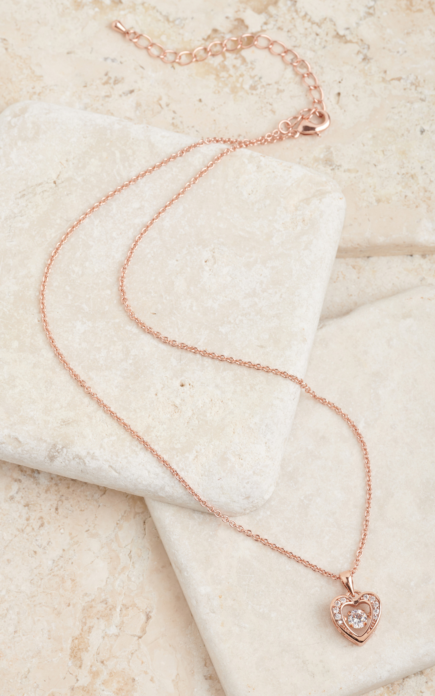 Montana Silversmiths Women's Rose Gold Heart Necklace - Image 1