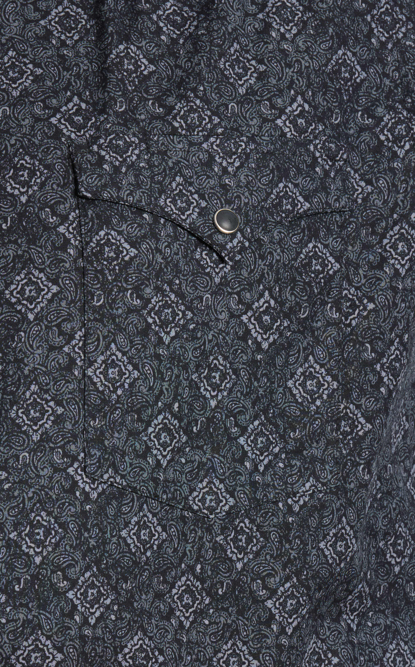 Panhandle Men's Black & Gray Diamond Paisley Western Shirt - Image 1