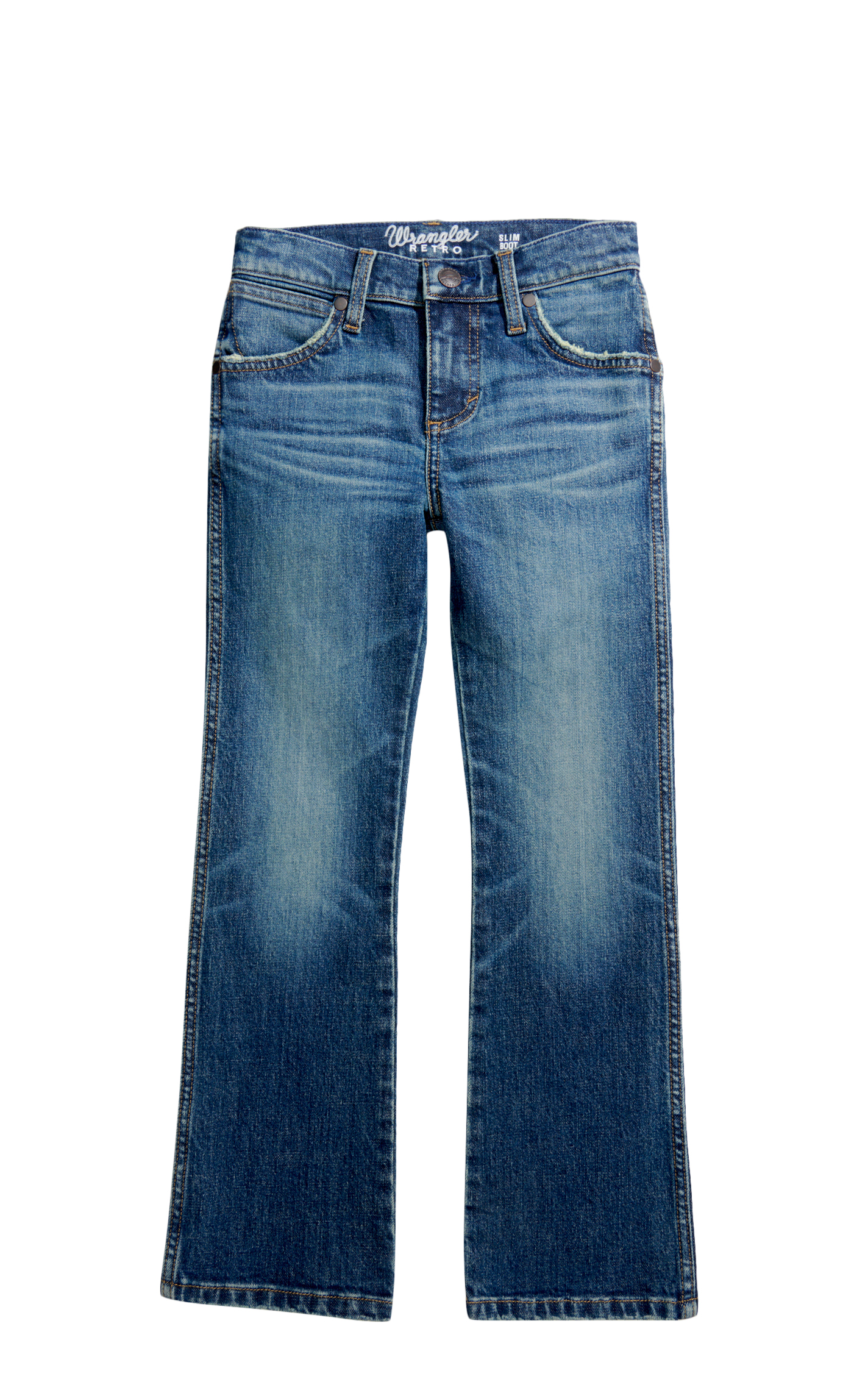 Wrangler Retro Boy's Whitley Medium Wash Slim Boot Cut Jeans (18-20) - Image 1