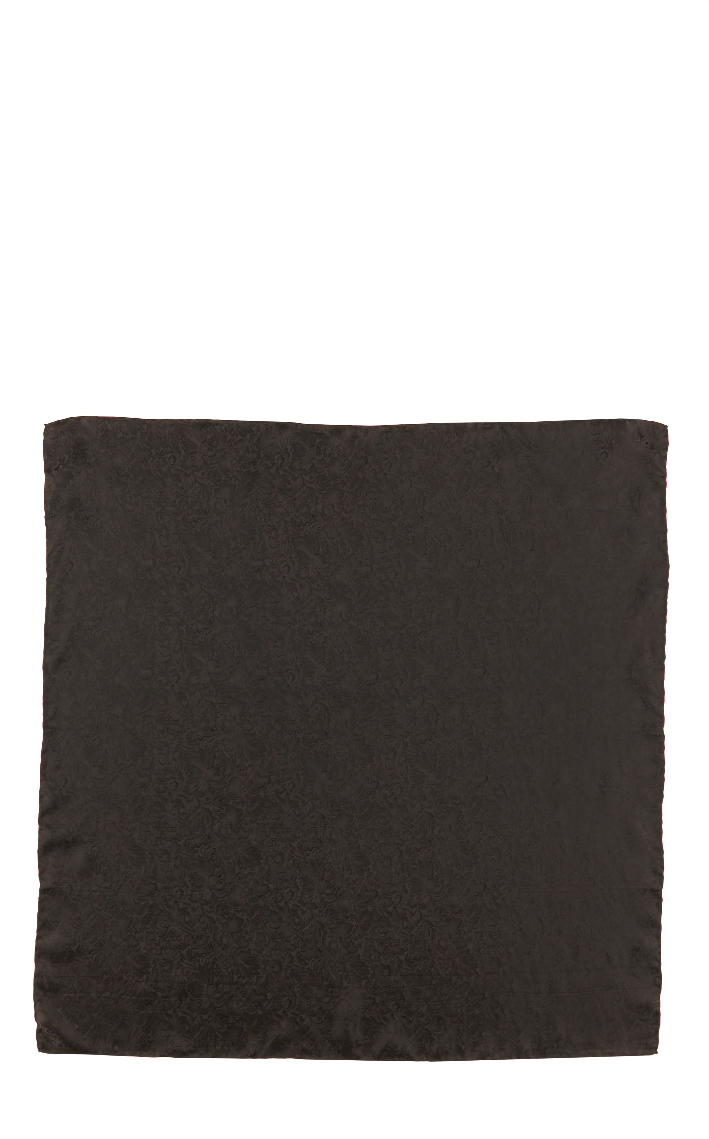 Wyoming Traders Women’s Black Floral Silk Scarf - Image 1