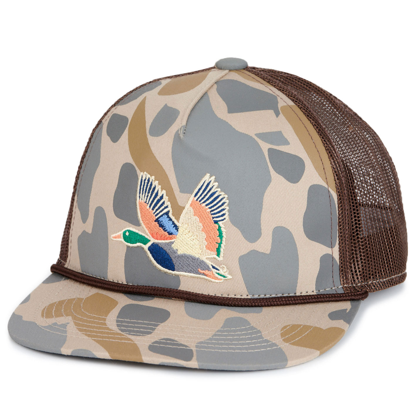 Burlebo Men's Camo Gray & Duck Embroidery Logo Cap - Image 1