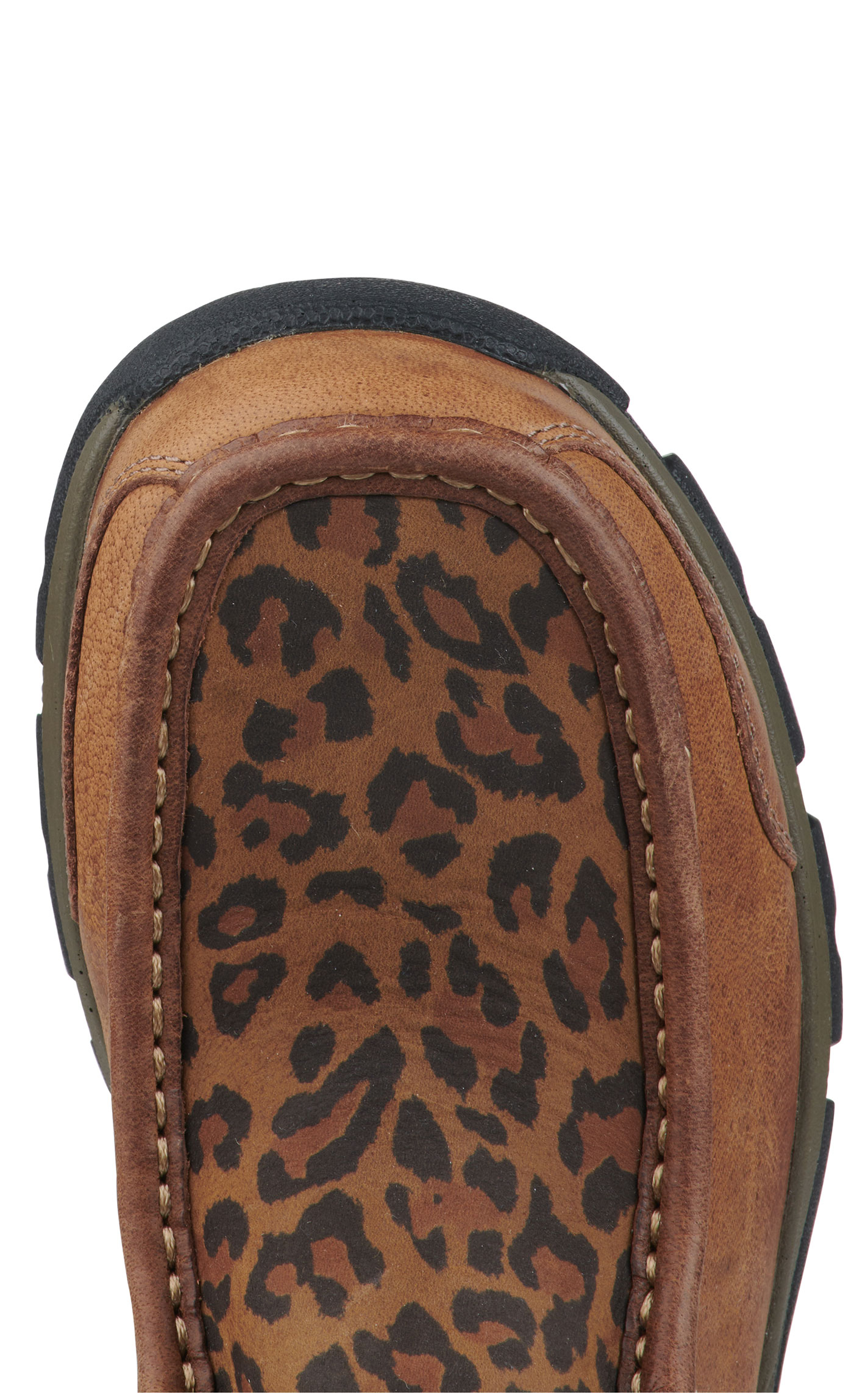 Ariat Women's Edge LTE Brown and Cheetah Print Round Composite Toe Work Boot - Image 1