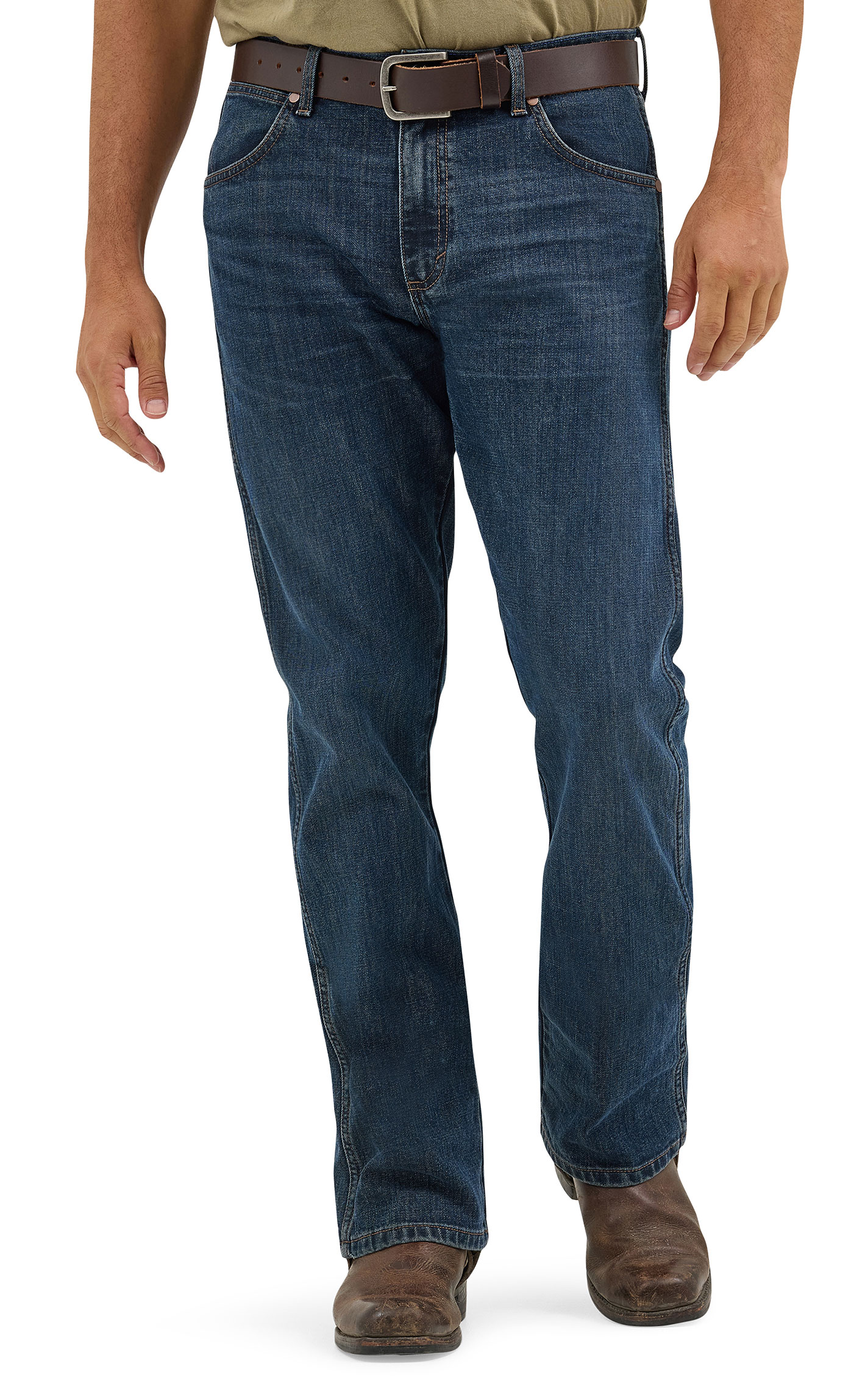 Wrangler Retro Men's Oakdale Dark Wash Slim Fit Bootcut Jeans - Image 1