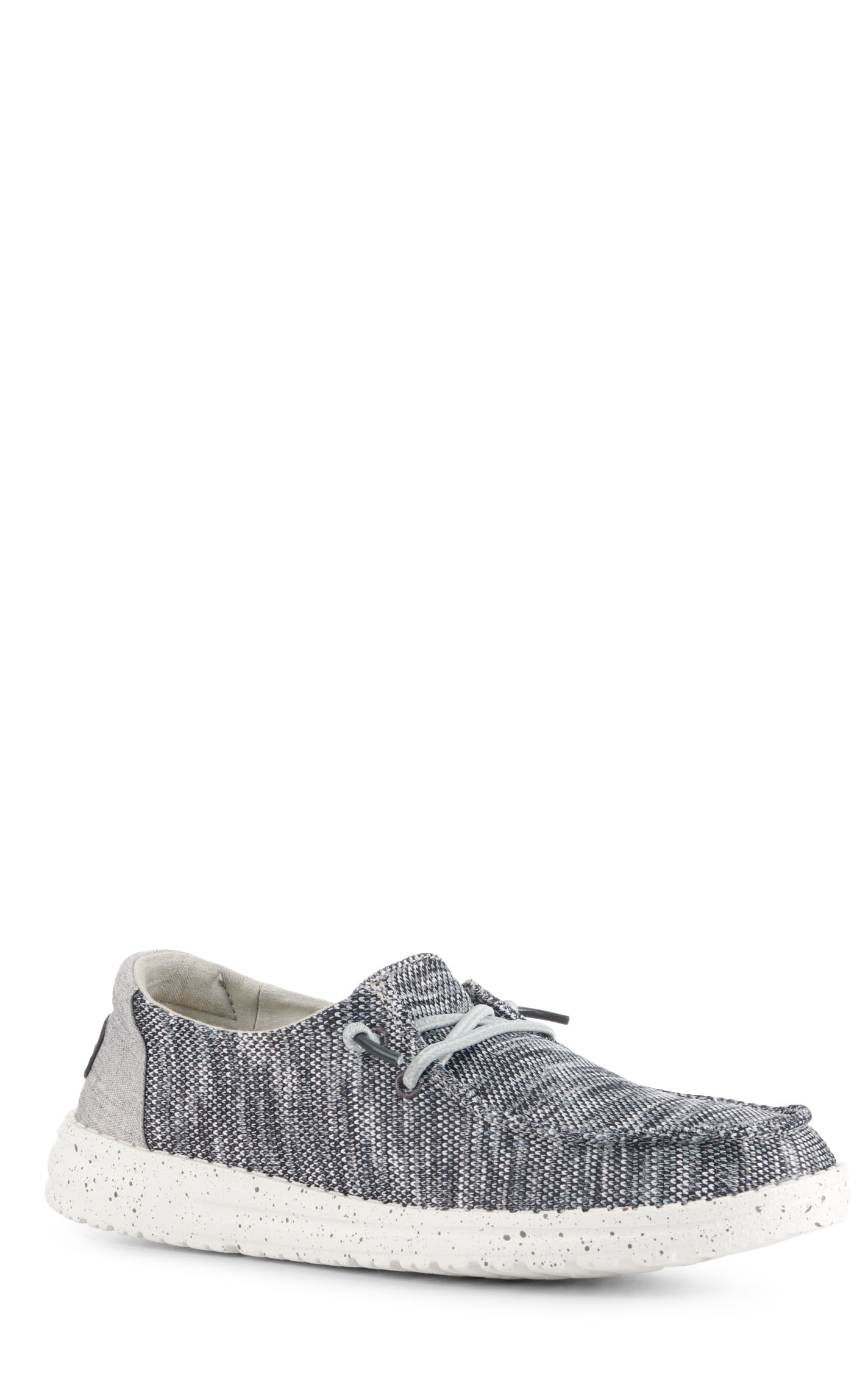 Hey Dude Women’s Wendy Sox Dark Gray Moc Toe Lace Up Casual Shoes - Image 1