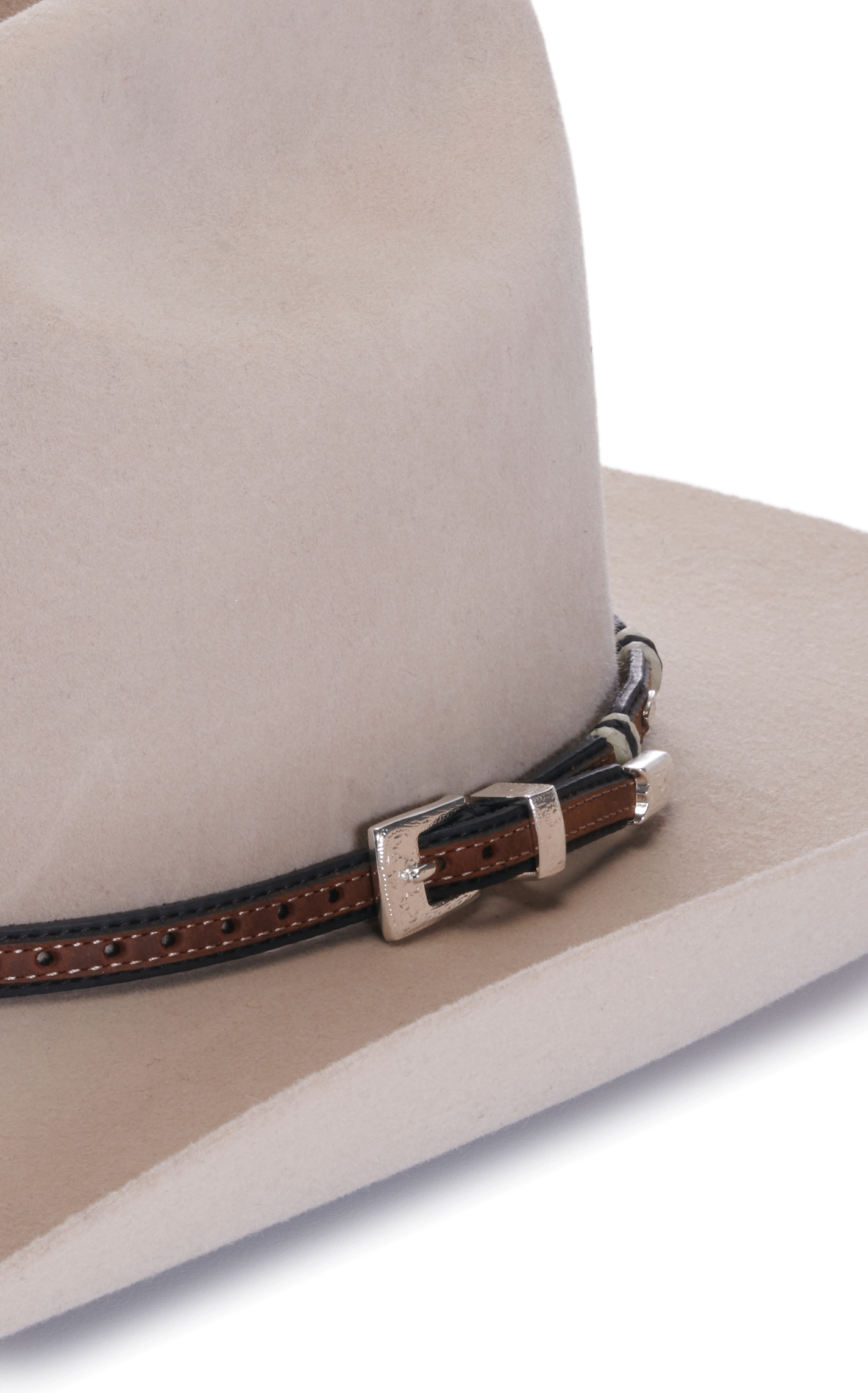 Leegin Leather Stockyards Black with Silver Buckle Hatband - Image 1