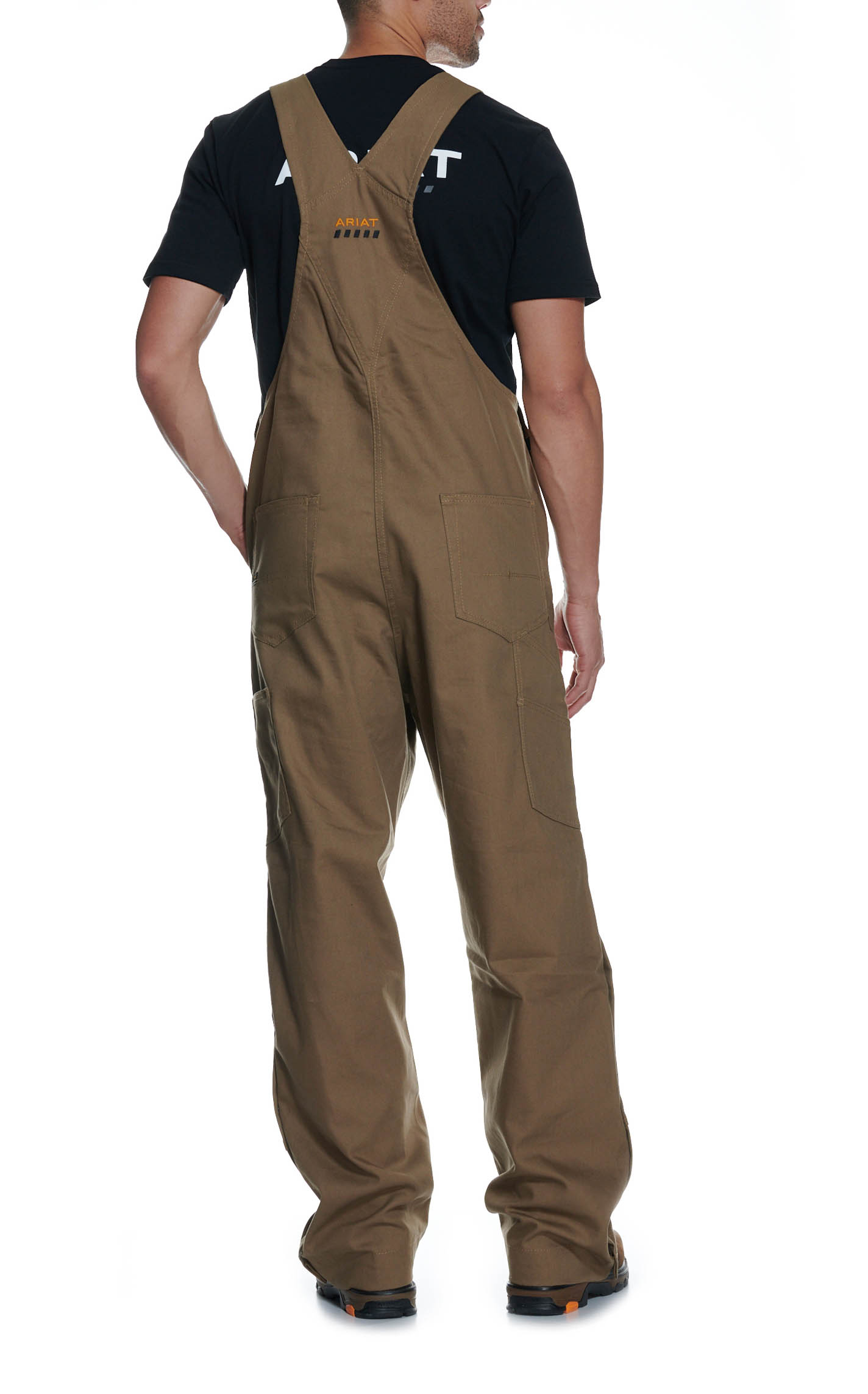 Ariat Men's Rebar Khaki Duracanvas Unlined Bib Work Overalls - Image 1