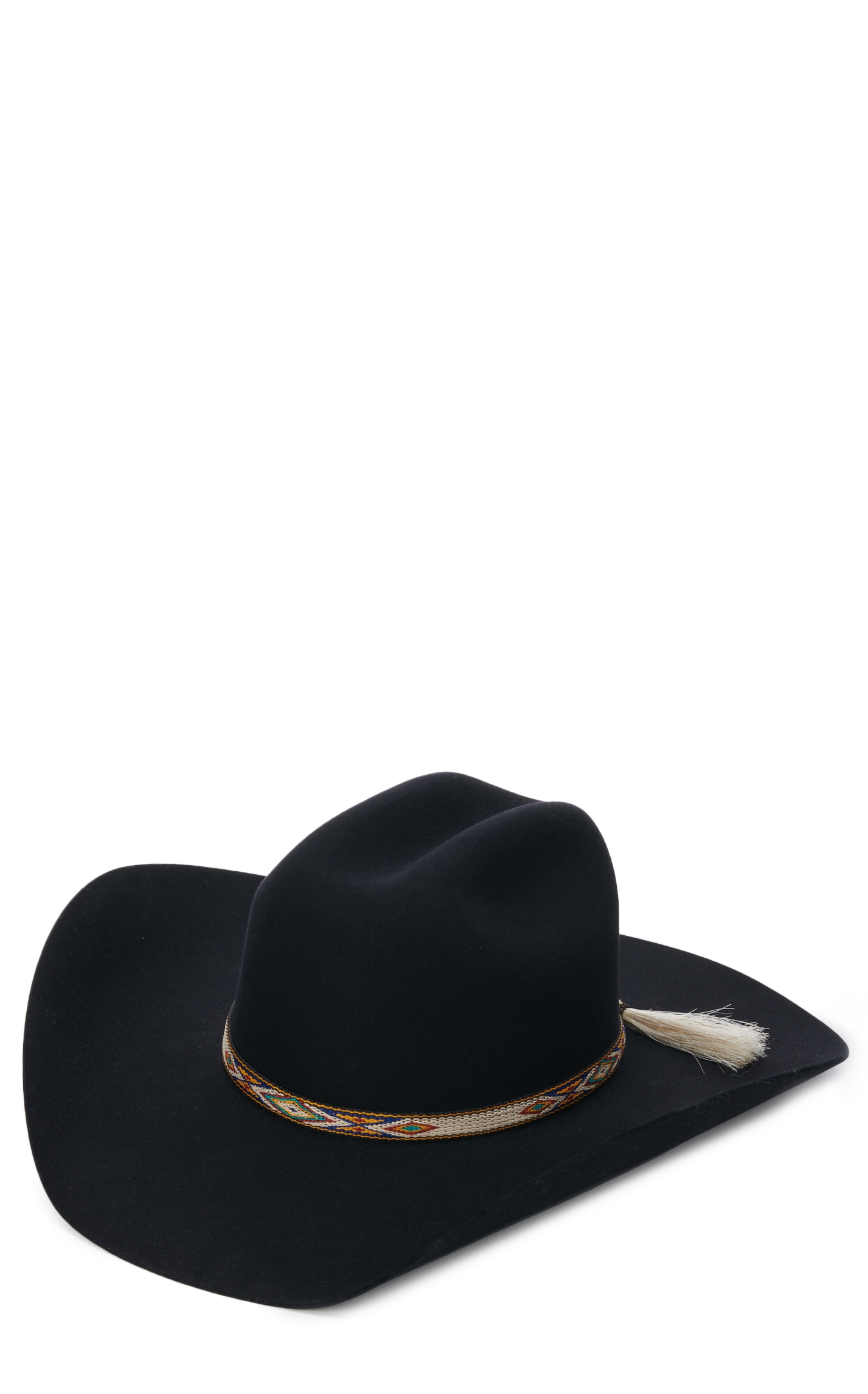 Twister Tan Aztec Ribbon with Tassel Hat Band - Image 1