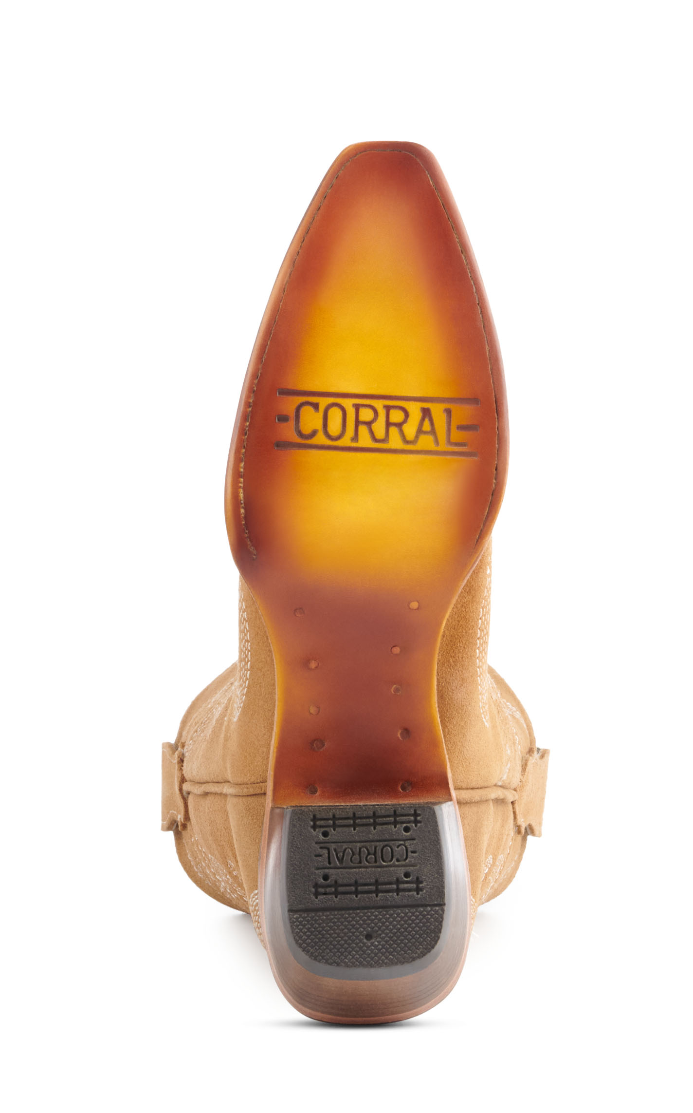Corral Girls' Camel Suede Snip Toe Cowboy Boots - Image 1