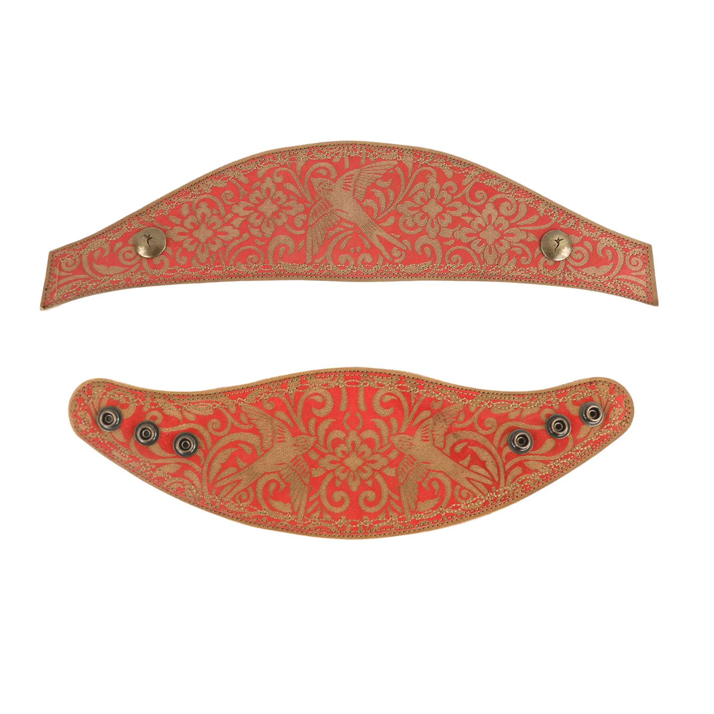 Agave Blue Tan & Red Blessed Embroidered Boot Lassos - Image 1