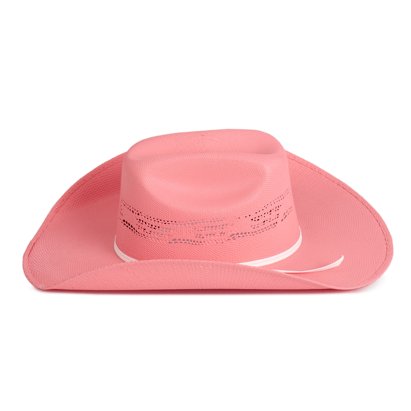 Twister Youth Pink Cattleman Bangora Straw Hat - Image 1