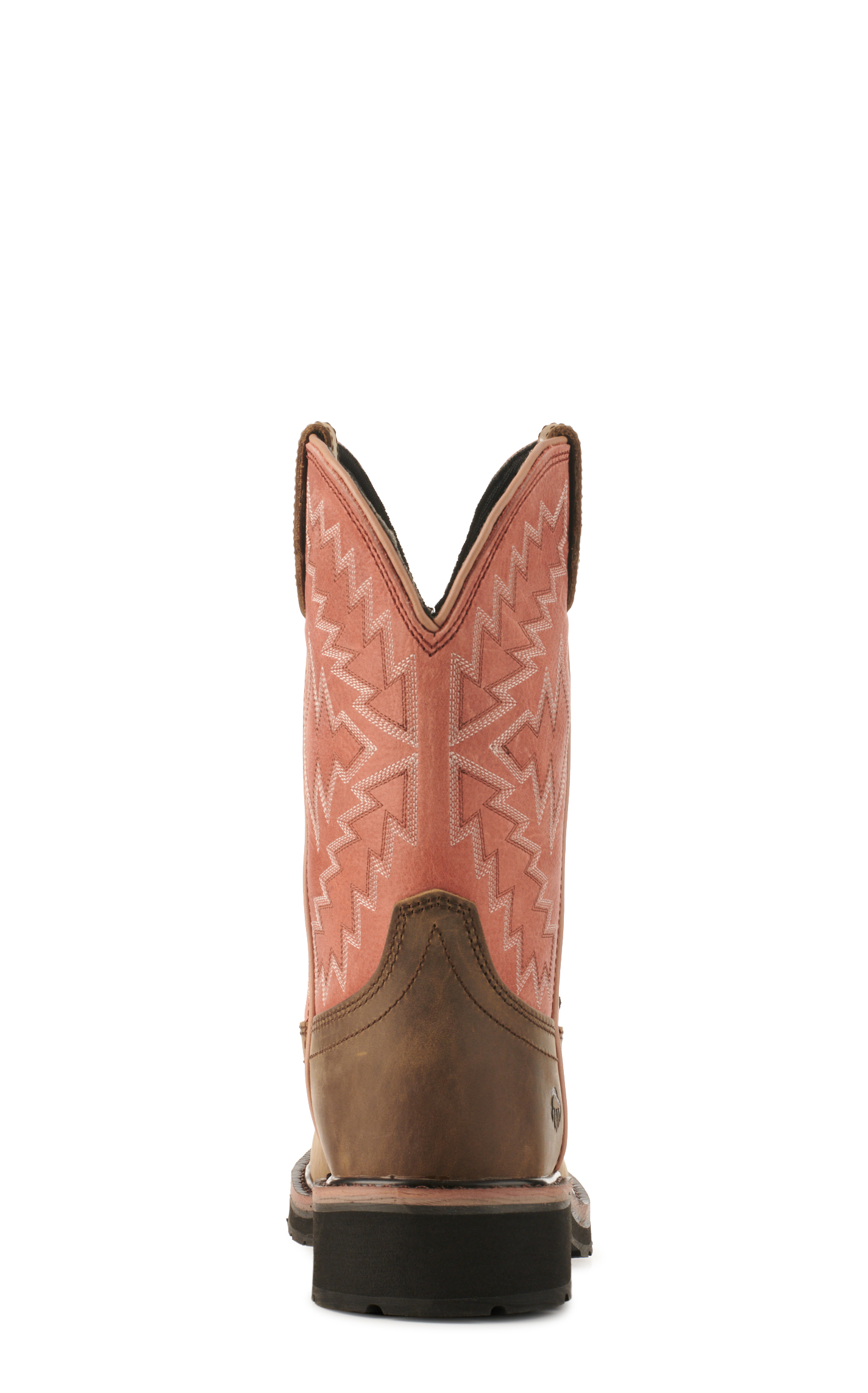Wolverine Women's Rancher Arrow Brown and Rose Waterproof Wide Square Steel Toe Work Boots - Image 2