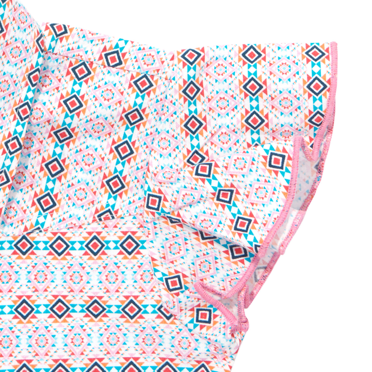 Rockin' C Girl's Pink Geo Print Snap Top - Image 1