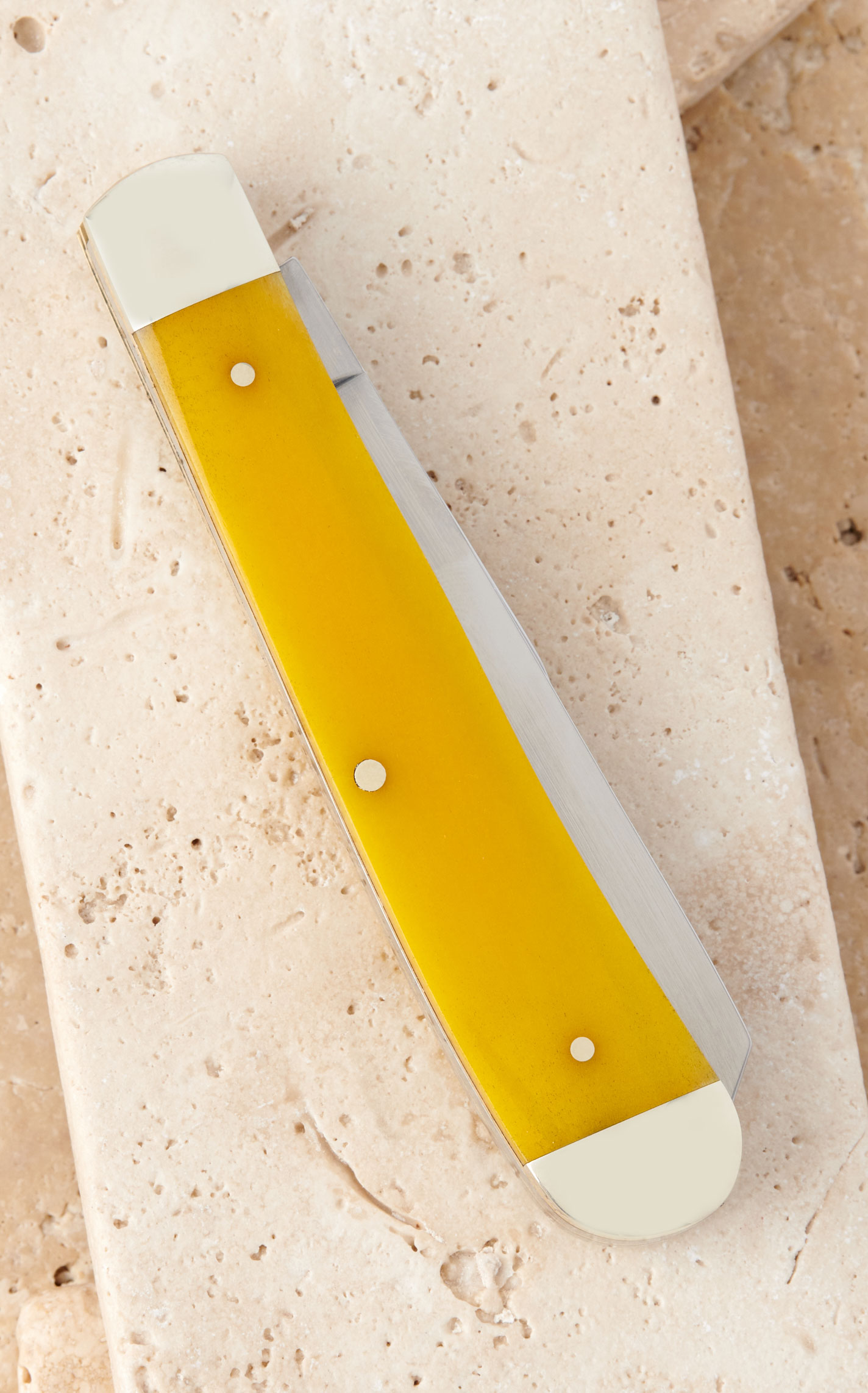 Tree Brand by Boker Traditional Series Smooth Orange-Lemonade Bone Handle Trapper Pocket Knife - Image 3