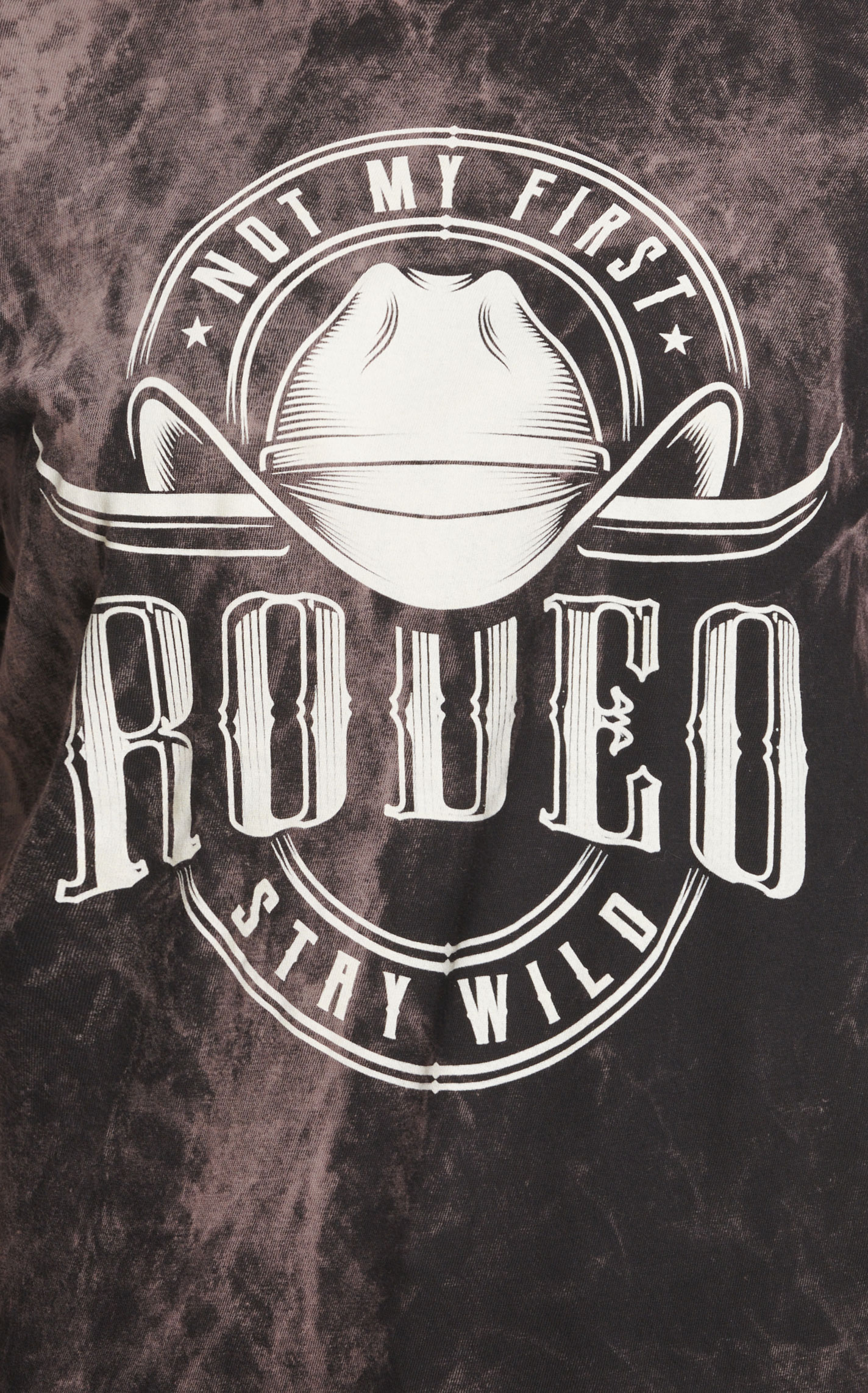 Jazzy Belle Women's Purple & Black Tie-Dyed Not My First Rodeo T-Shirt - Image 1