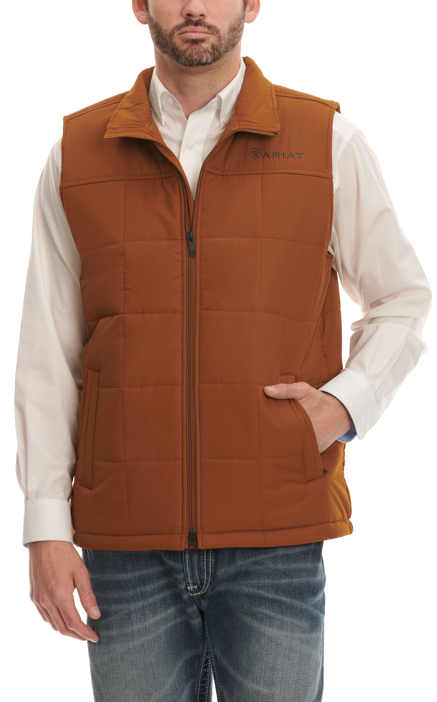 Ariat Men's Crius Roasted Chestnut Insulated Vest - Image 1