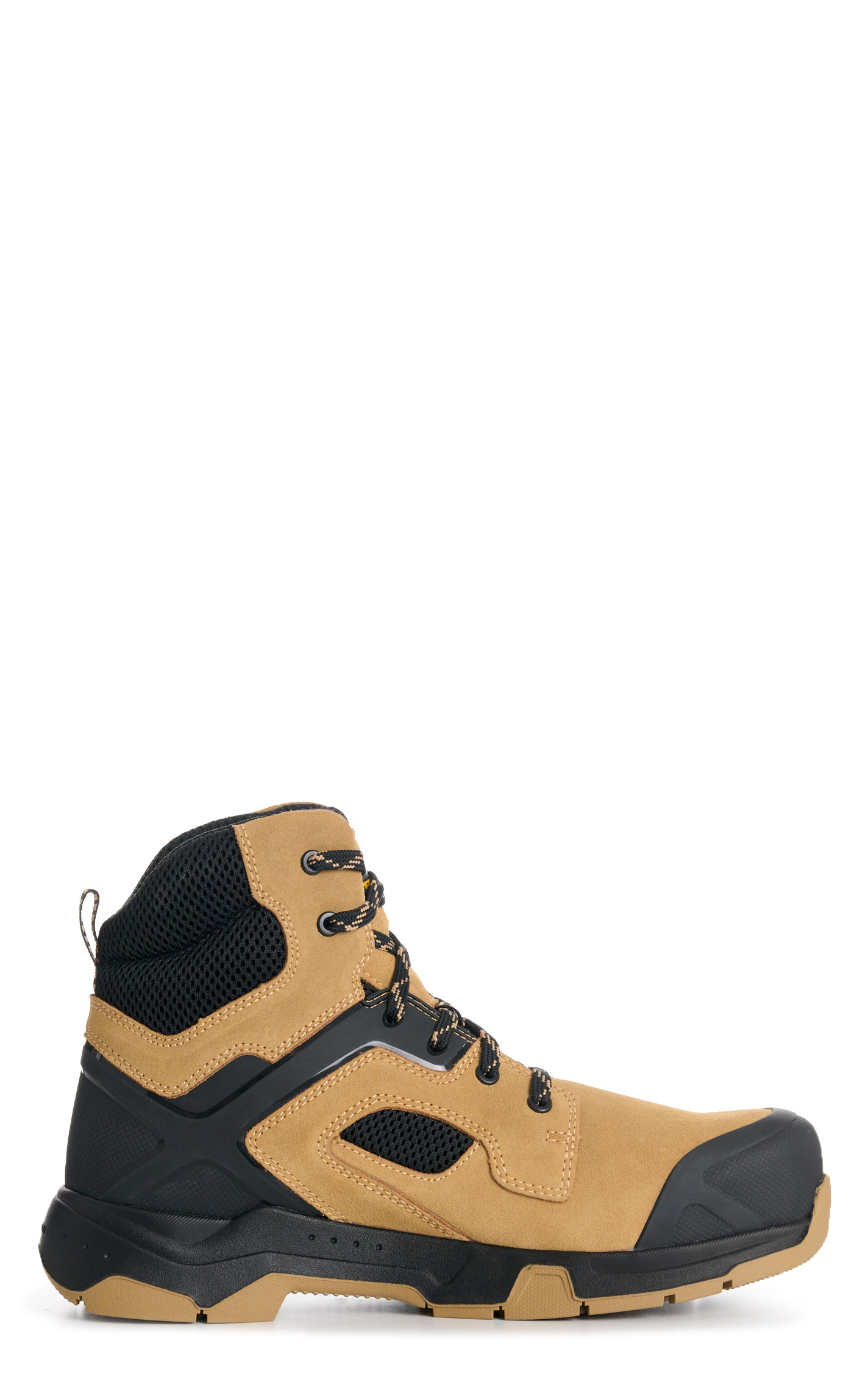 Terra Men’s Tan Suede and Black Cobalt 6” Composite Toe Safety Work Boots - Image 1