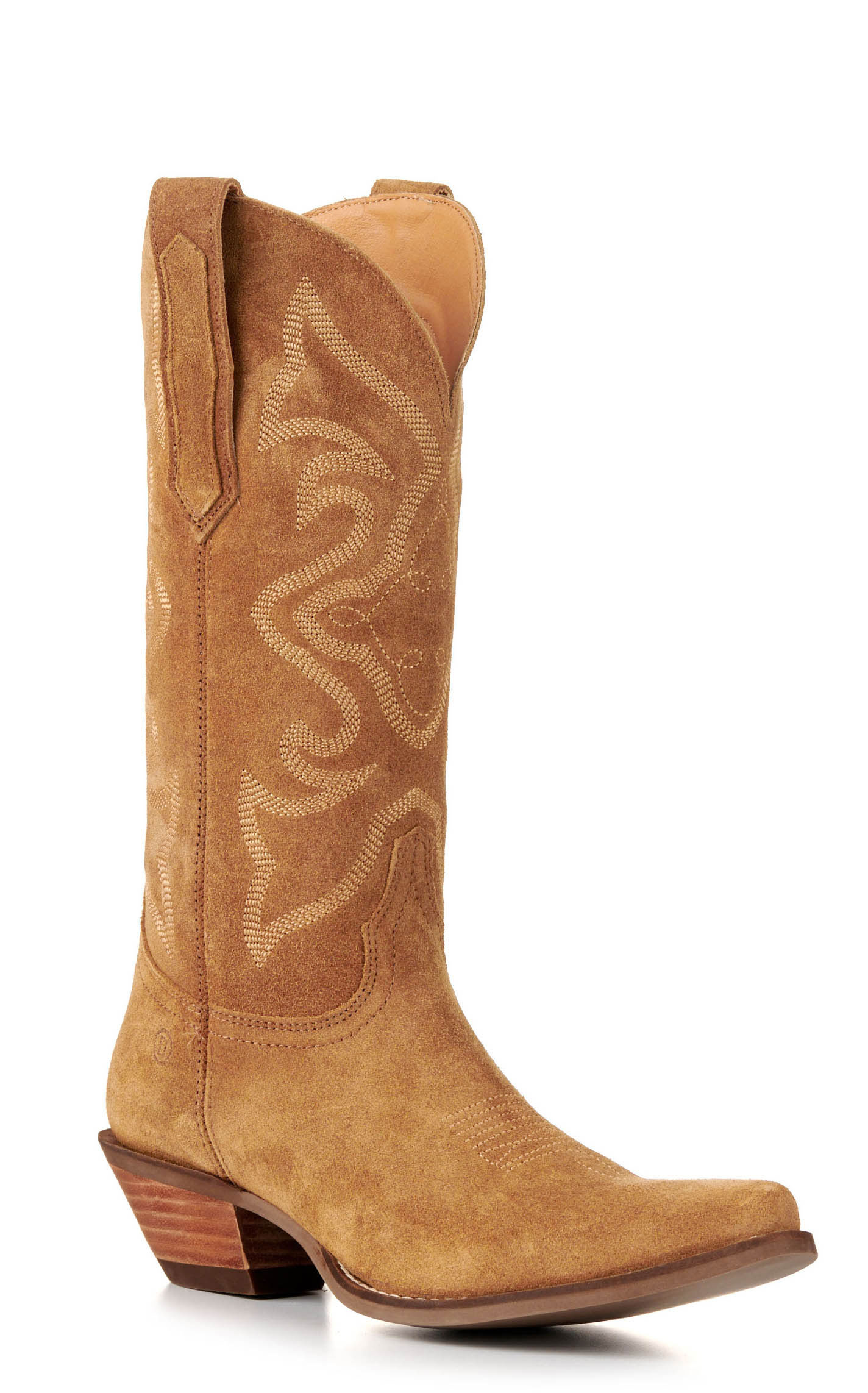 Dingo Women's Out West Camel Roughout Snip Toe Cowboy Boots - Image 1