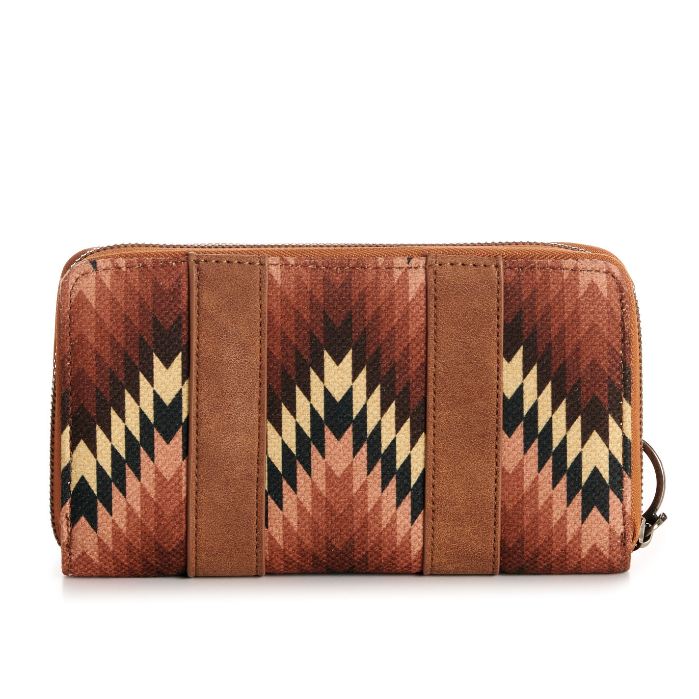 Wrangler Brown & Black Aztec Print Wristlet Wallet - Image 1