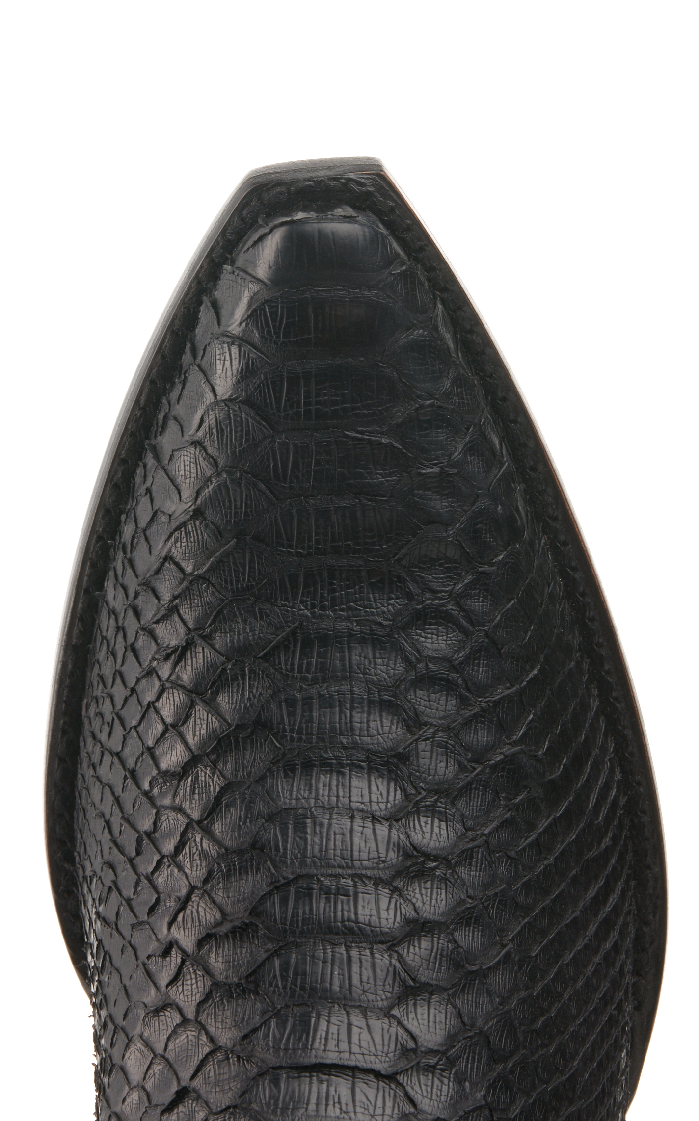 Cavender’s Women’s Python Black Exotic Snip Toe Western Boots  - Image 1