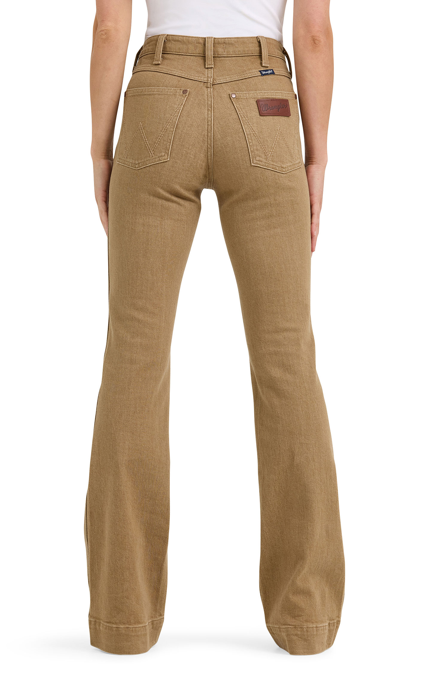 Wrangler Retro Women's Emerson Bailey Wheat High Rise Trouser Leg Jeans - Image 1