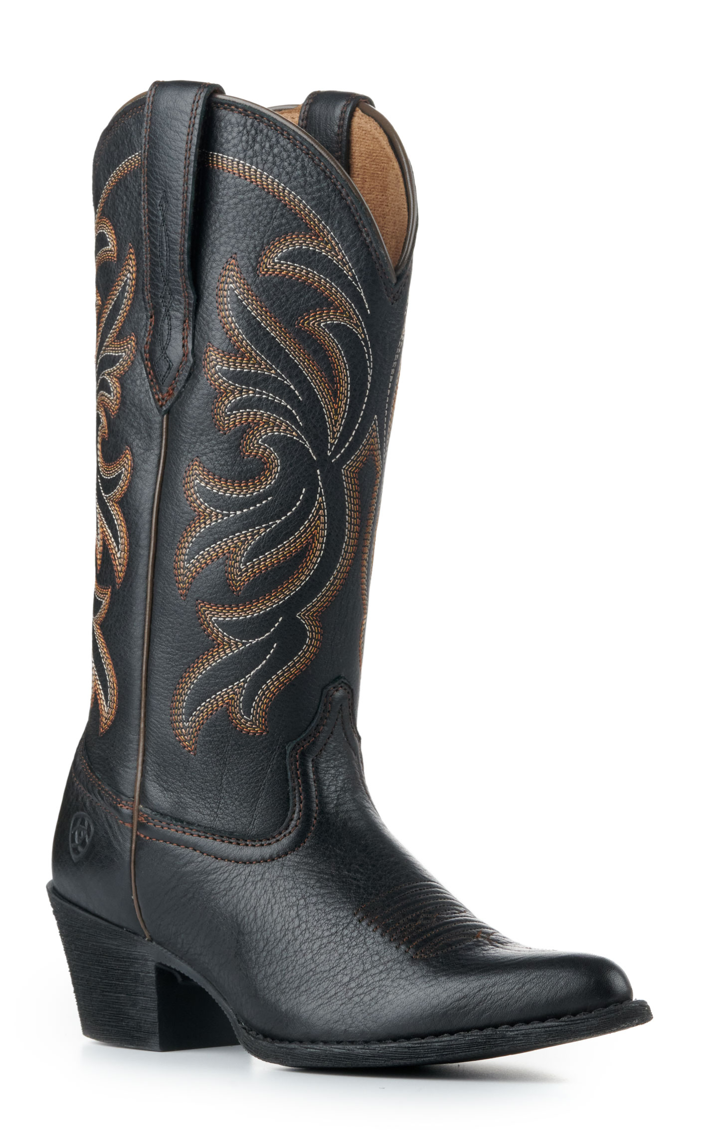 Ariat Women's Heritage Black Stretchfit Traditional Toe Cowboy Boots - Image 1
