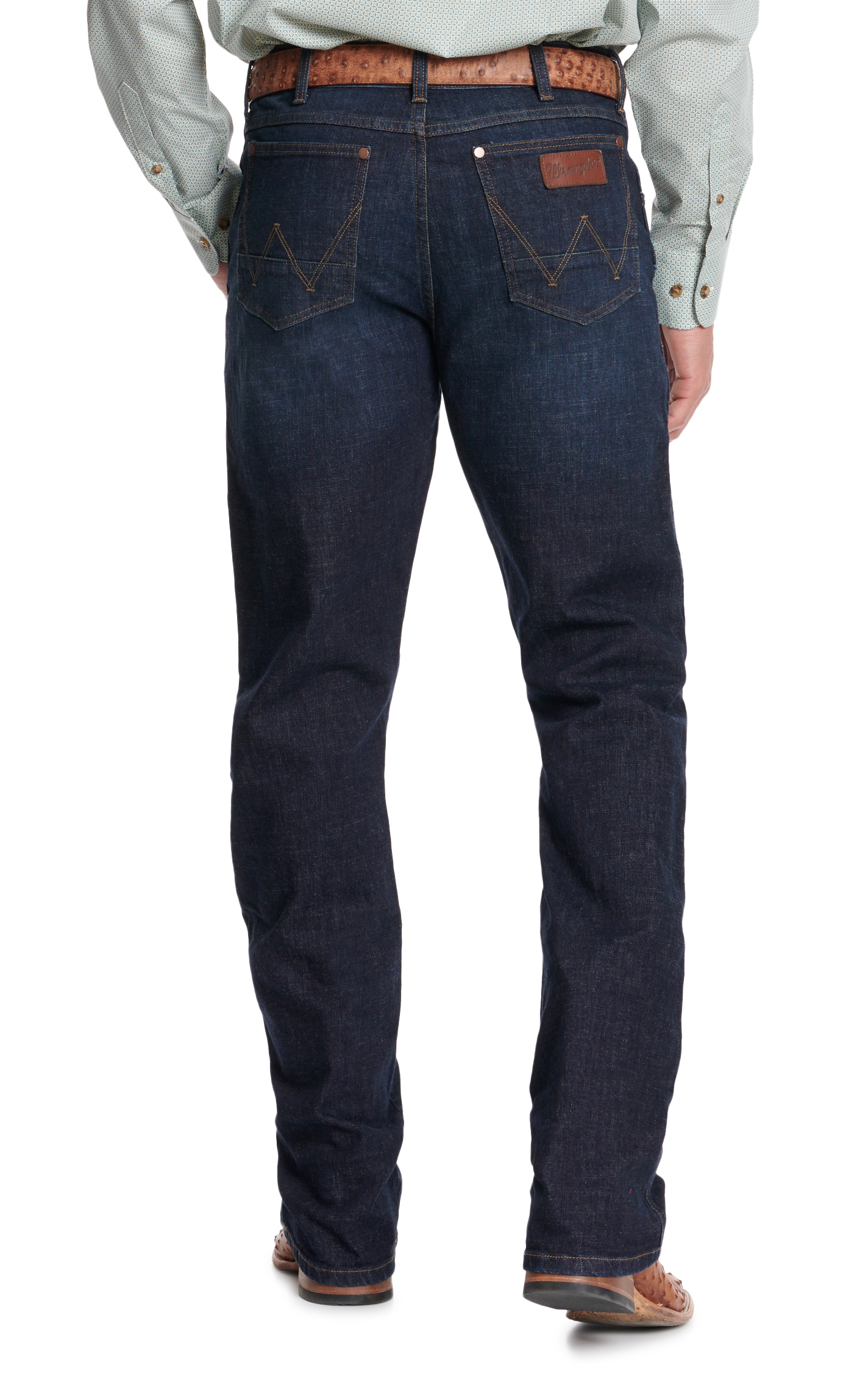 Wrangler Retro Men's WRT20 Dark Wash Bokan Relaxed Boot Cut Jeans - Big & Tall Sizes - Image 1