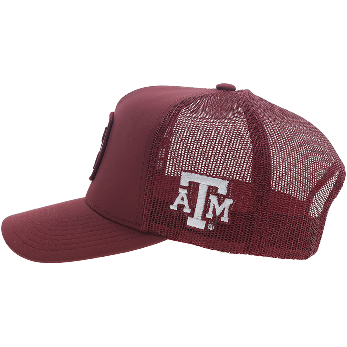 Hooey Collegiate Collection Maroon TX A&M Hands Up Patch Curved Bill Cap - Image 1