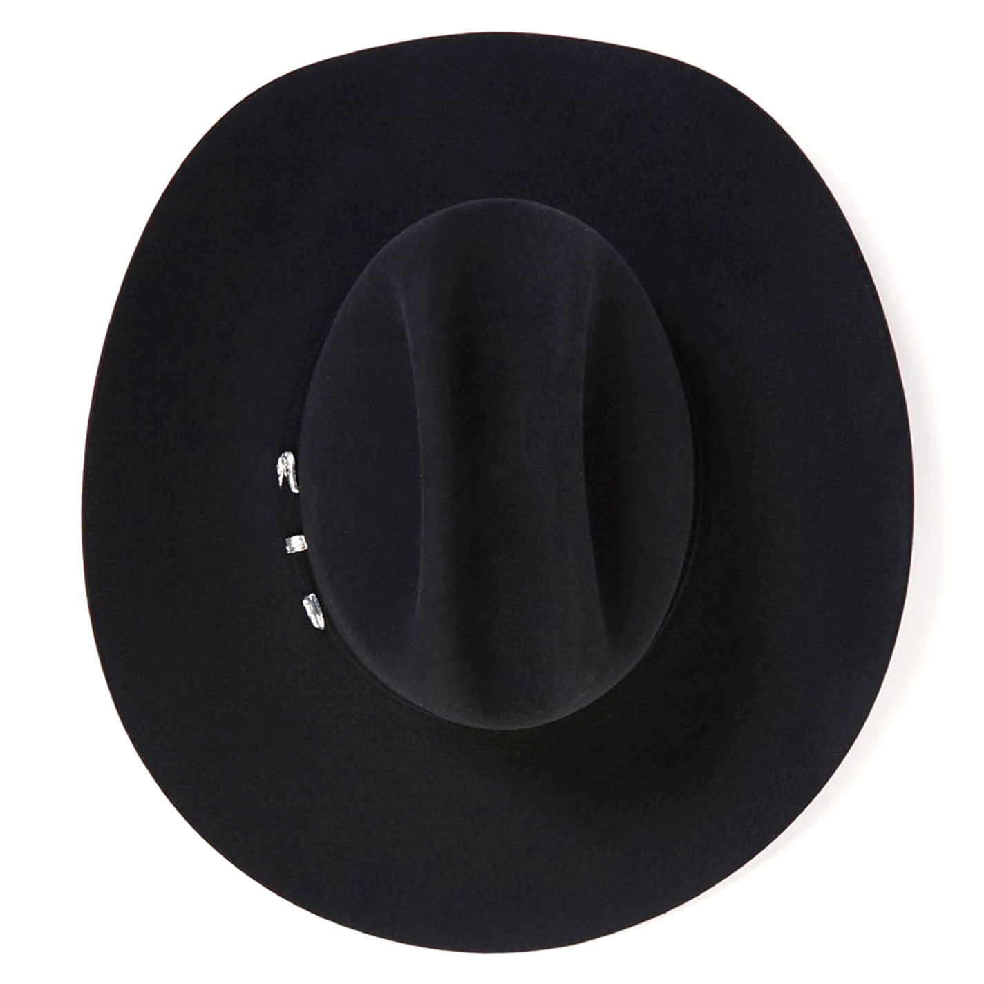 Stetson El Patron 30X Black Felt Cattleman's Crown Cowboy Hat - Image 1