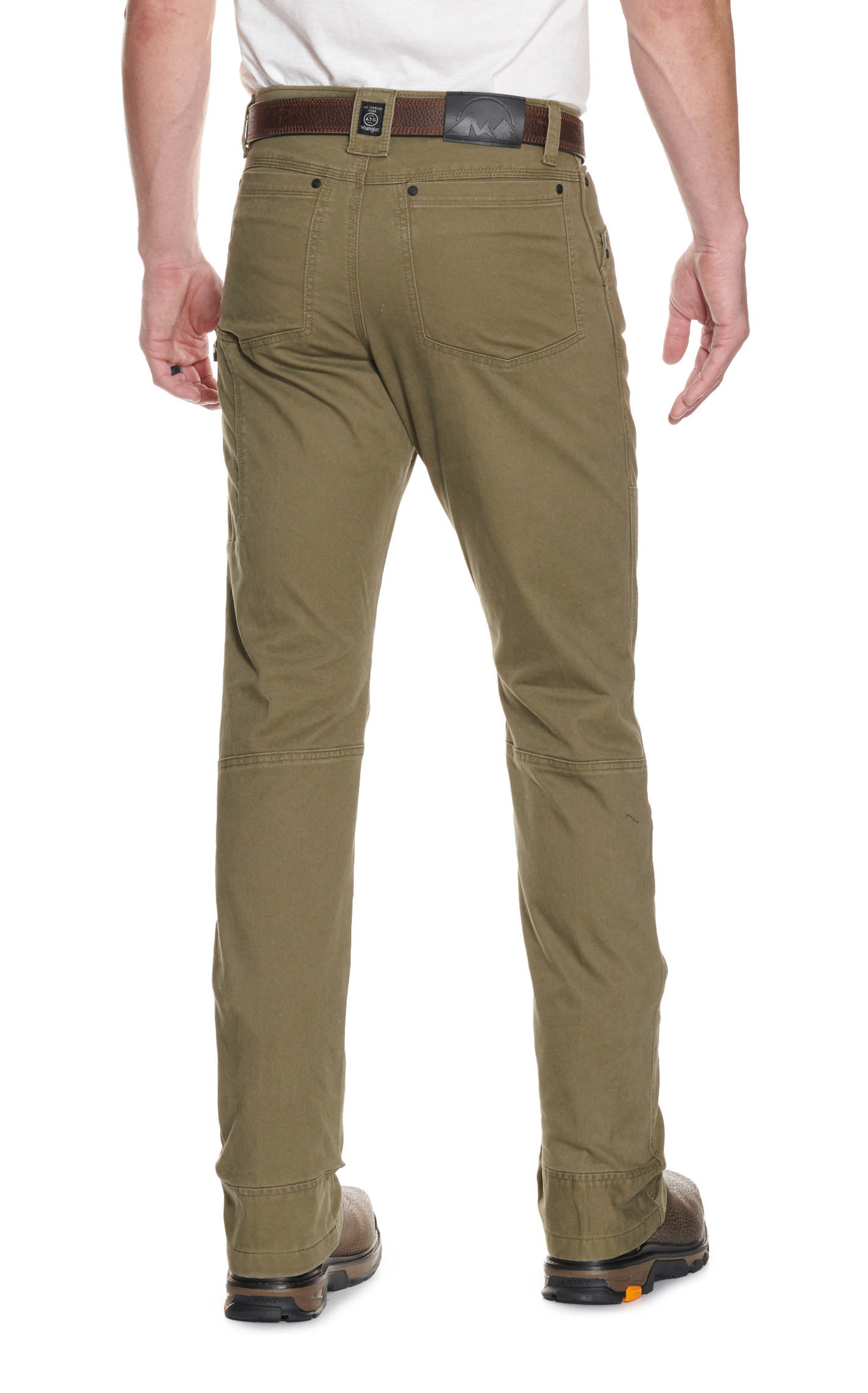 ATG by Wrangler Men's Green Mid Rise Straight Leg Reinforced Utility Work Pants - Image 1