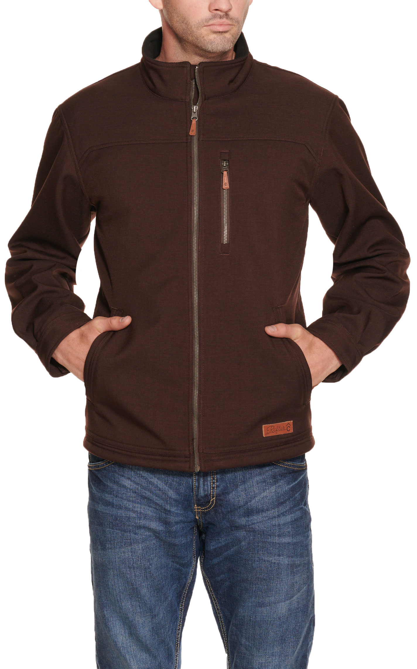 Rafter C Men's Dark Chocolate Bonded Jacket - Image 1